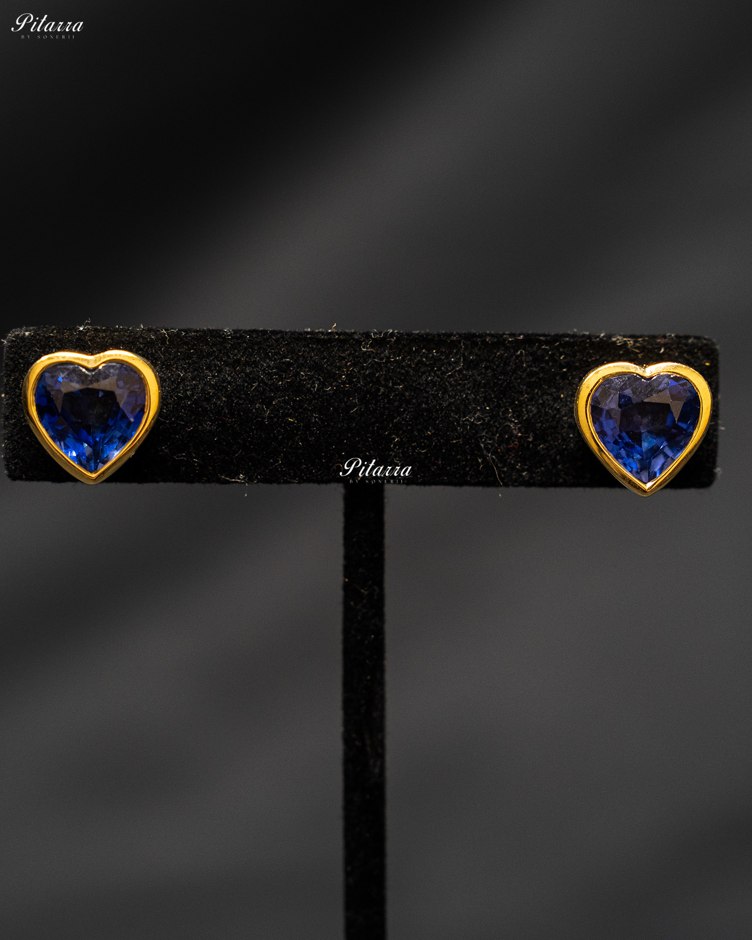 Gold Chain Square Blue Top Stone Square Green Drop Pendent Set