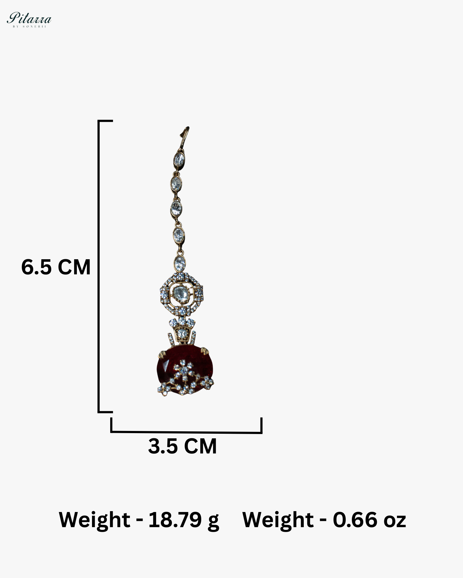 Red Big Stone Victorian Polki Kundan Necklace Set