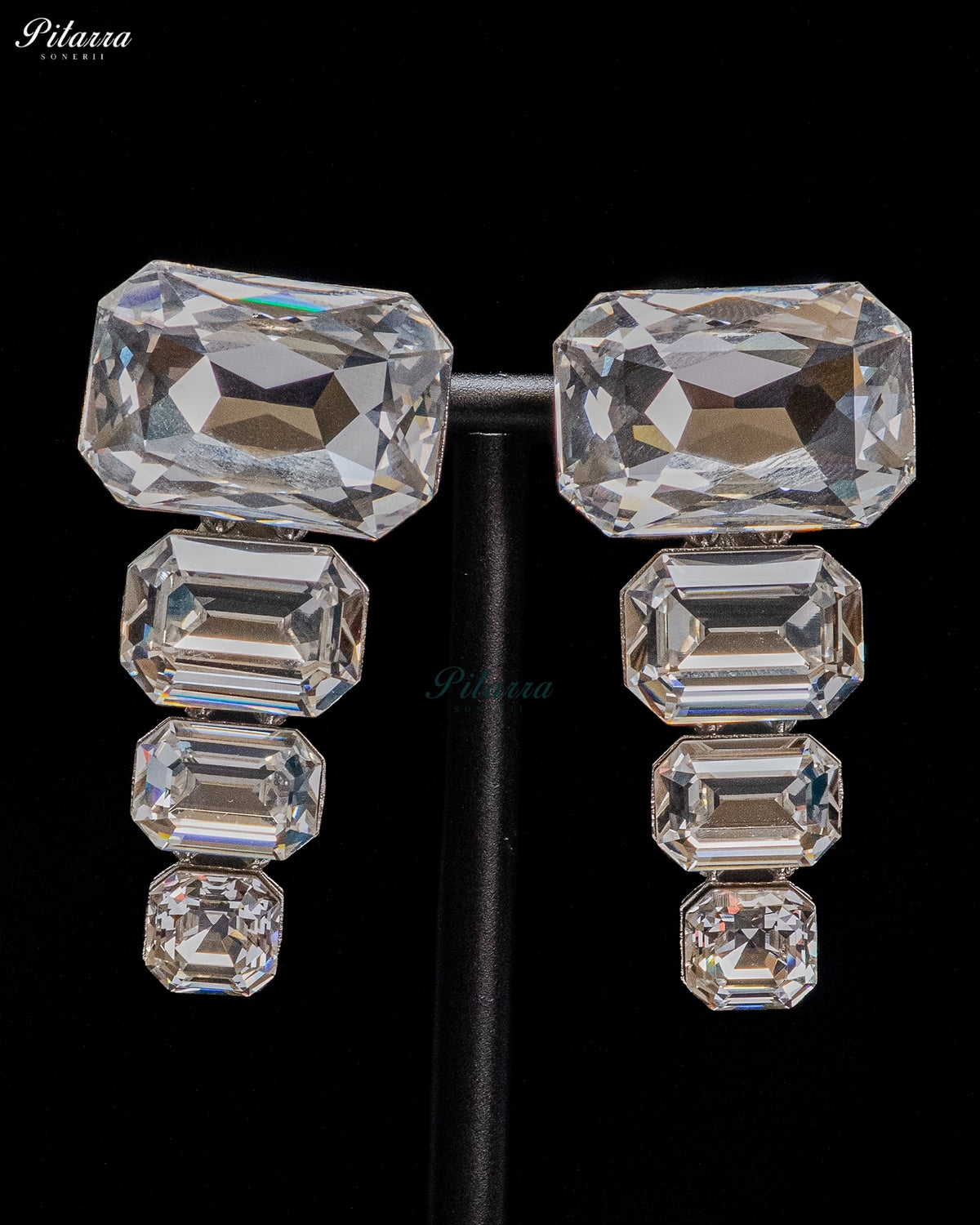 Clear Crystal Silver CZ Choker Necklace Set