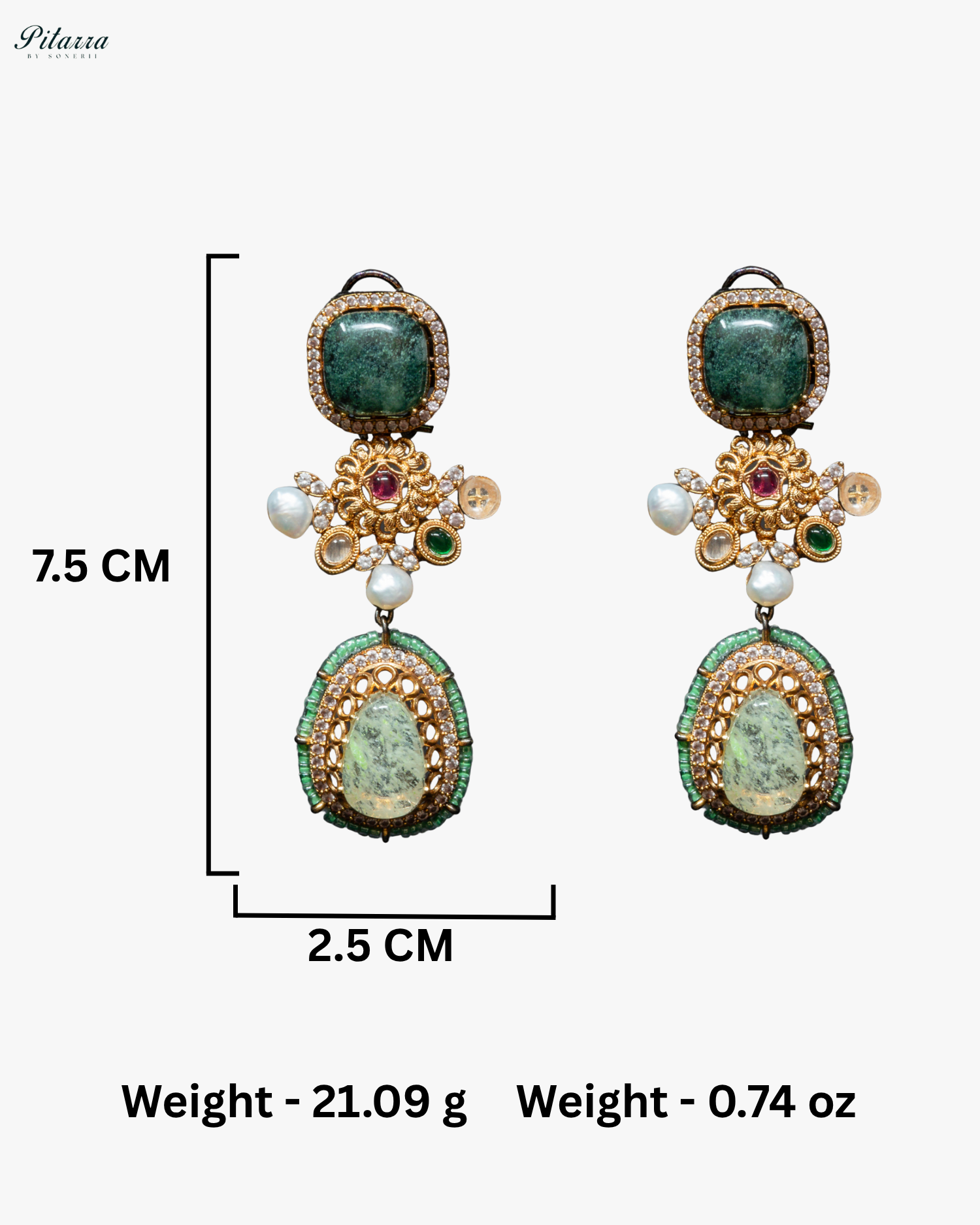 White Doublet with Navaratna Choker Set
