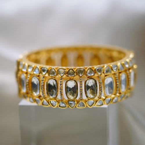 Designer Gold Plated Royal Openable Bracelet