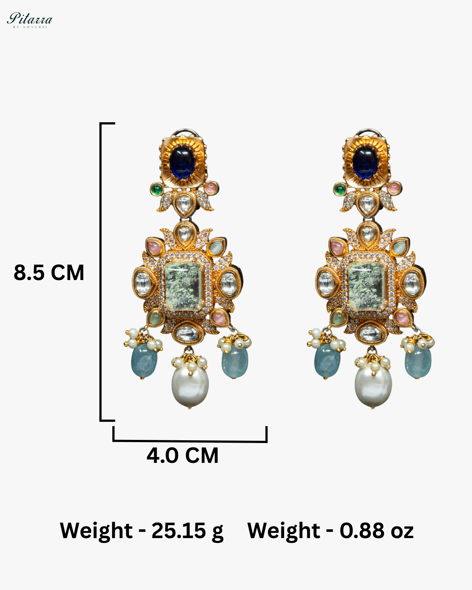 Navaratna with Lime Yellow Doublet Centre Stones Choker Set