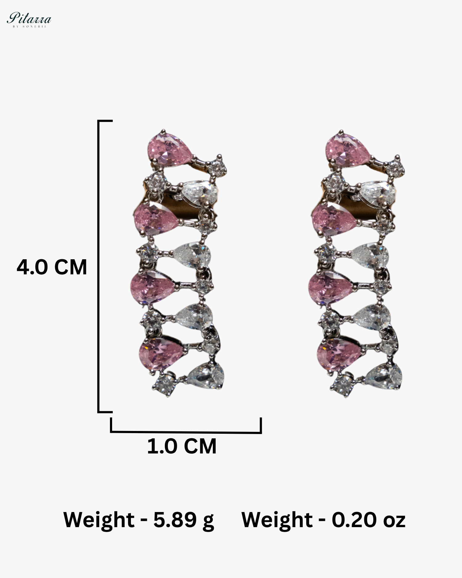 Pink Drop CZ Necklace Set