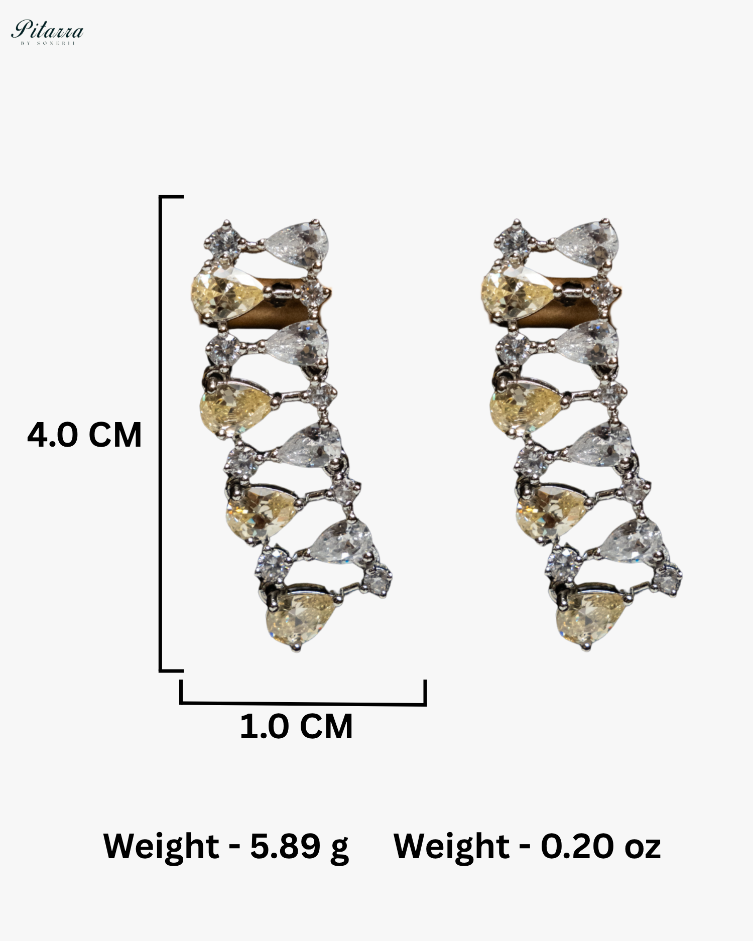 Yellow Drop CZ Necklace Set
