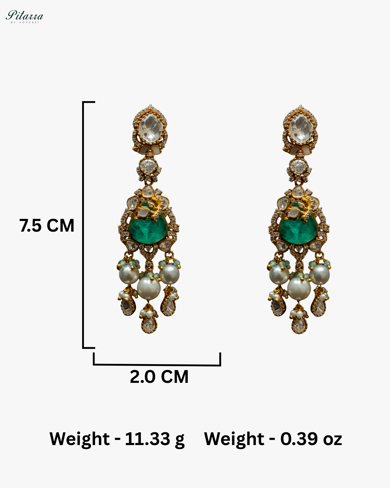 Green Stone Gold Plated Beaded Traditional Necklace Set