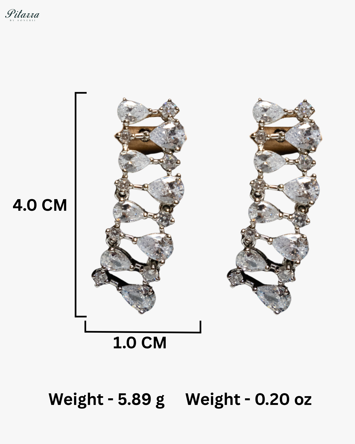 Silver Drop CZ Necklace Set