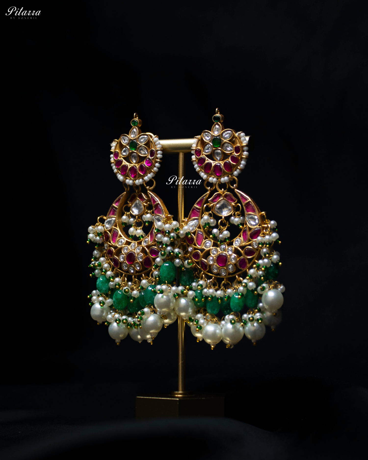 Pink Crystals Exclusive Kundan Necklace Set