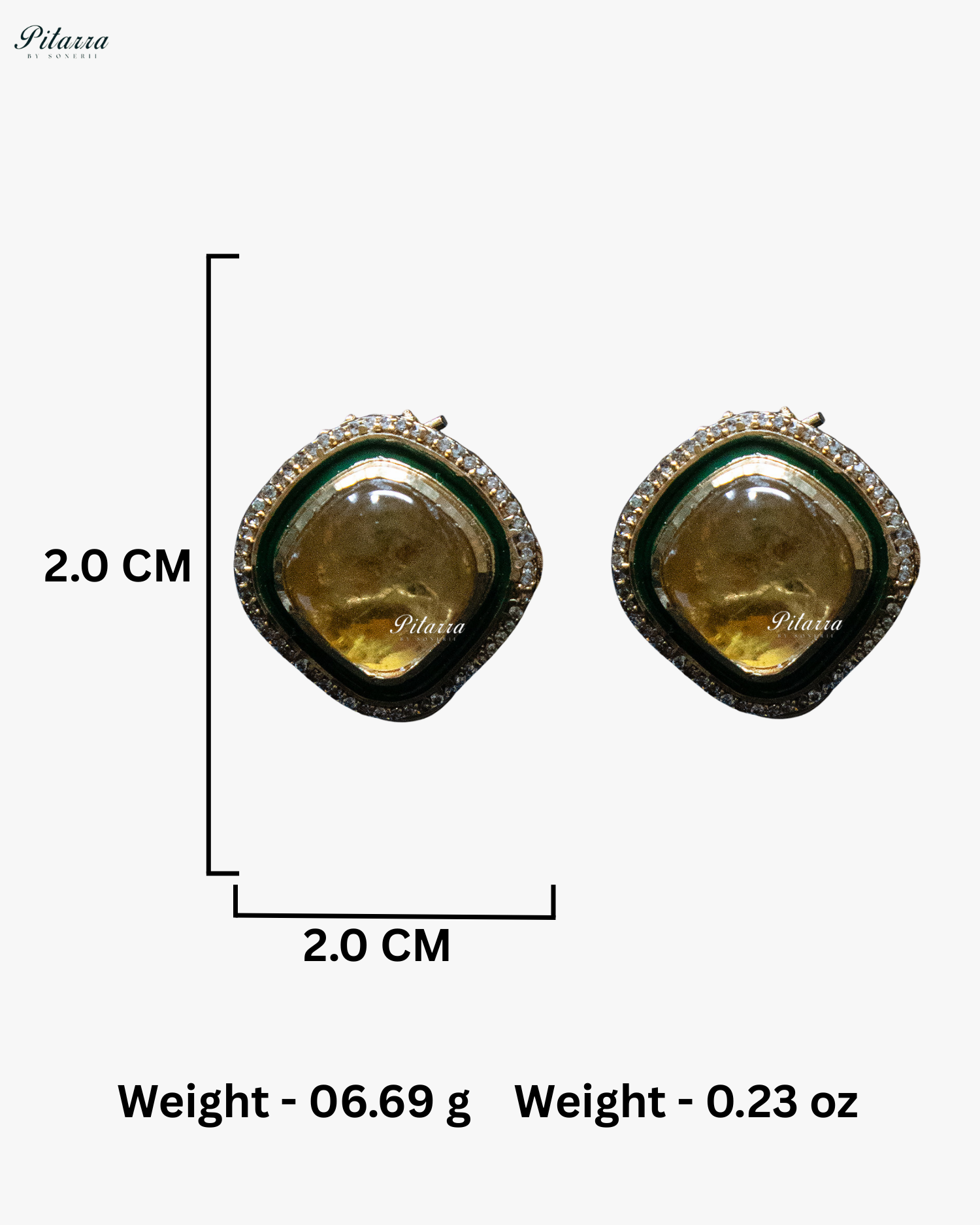 Gold Plated Yellow Stone Detailing Kundan Necklace Set
