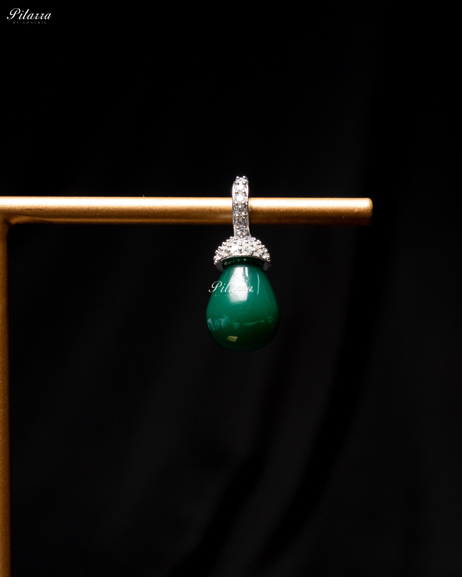 Emerald Green Stone Statement Necklace Set