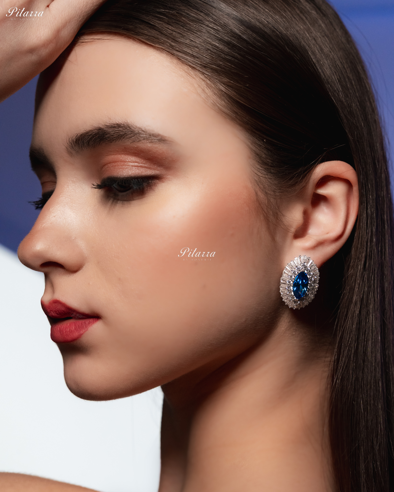 Pitarra Blue Doublet 92.5 Silver Stud Earrings
