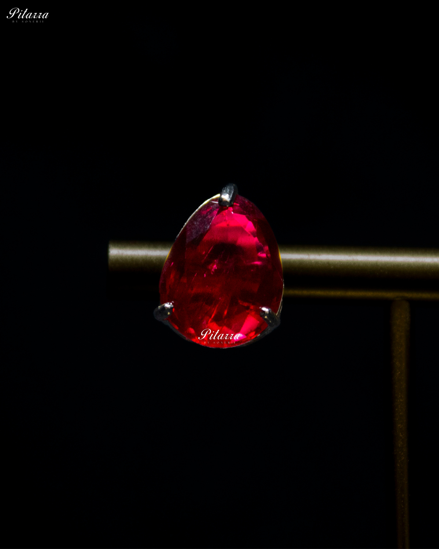 Red Stone CZ Crystal Choker Set