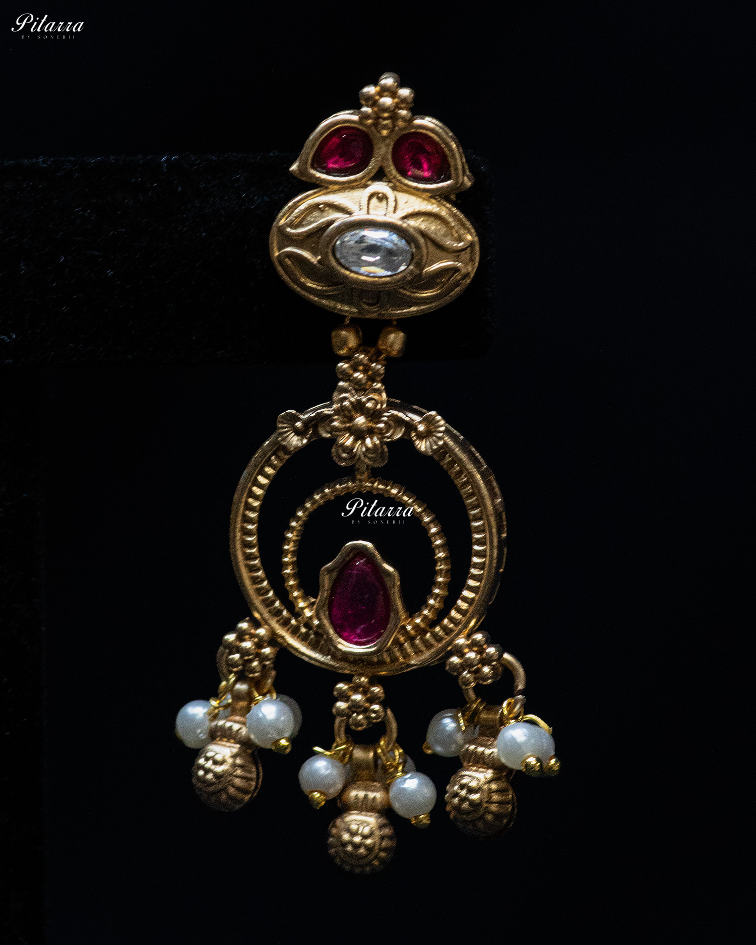 Multi Bird Motif Dark Green Beads Kundan Necklace Set