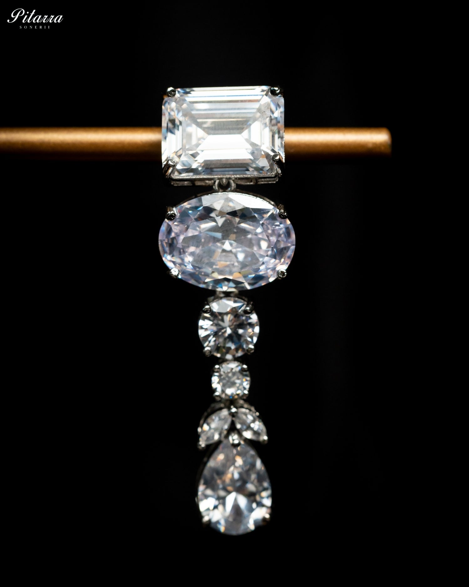 White Diamond Multi-Cut Necklace & Earrings Jewellery Set