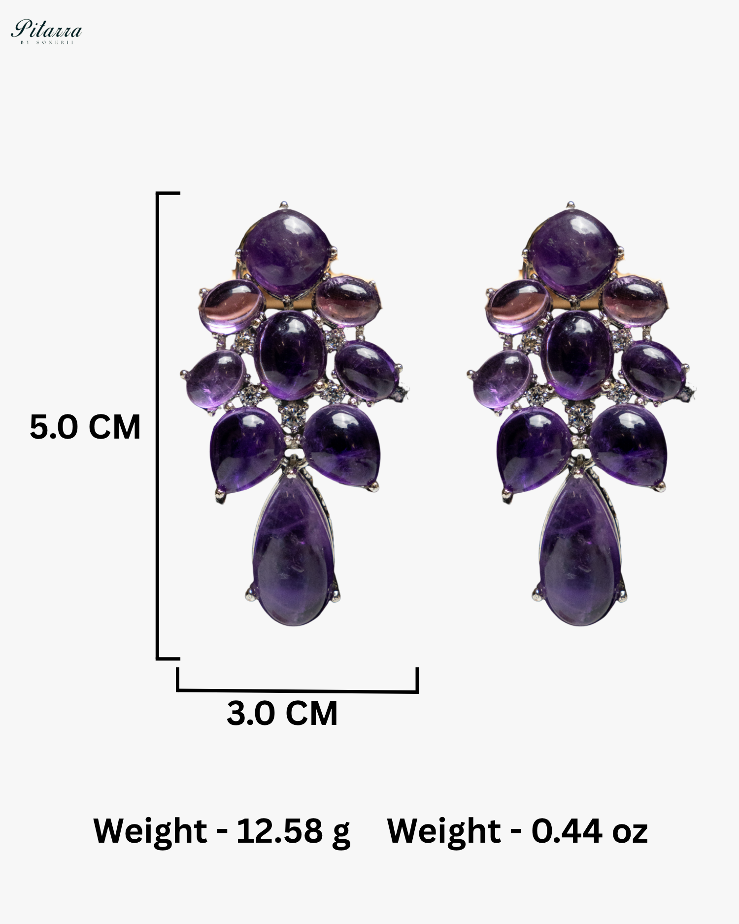 Purple Doublet Drop Earrings