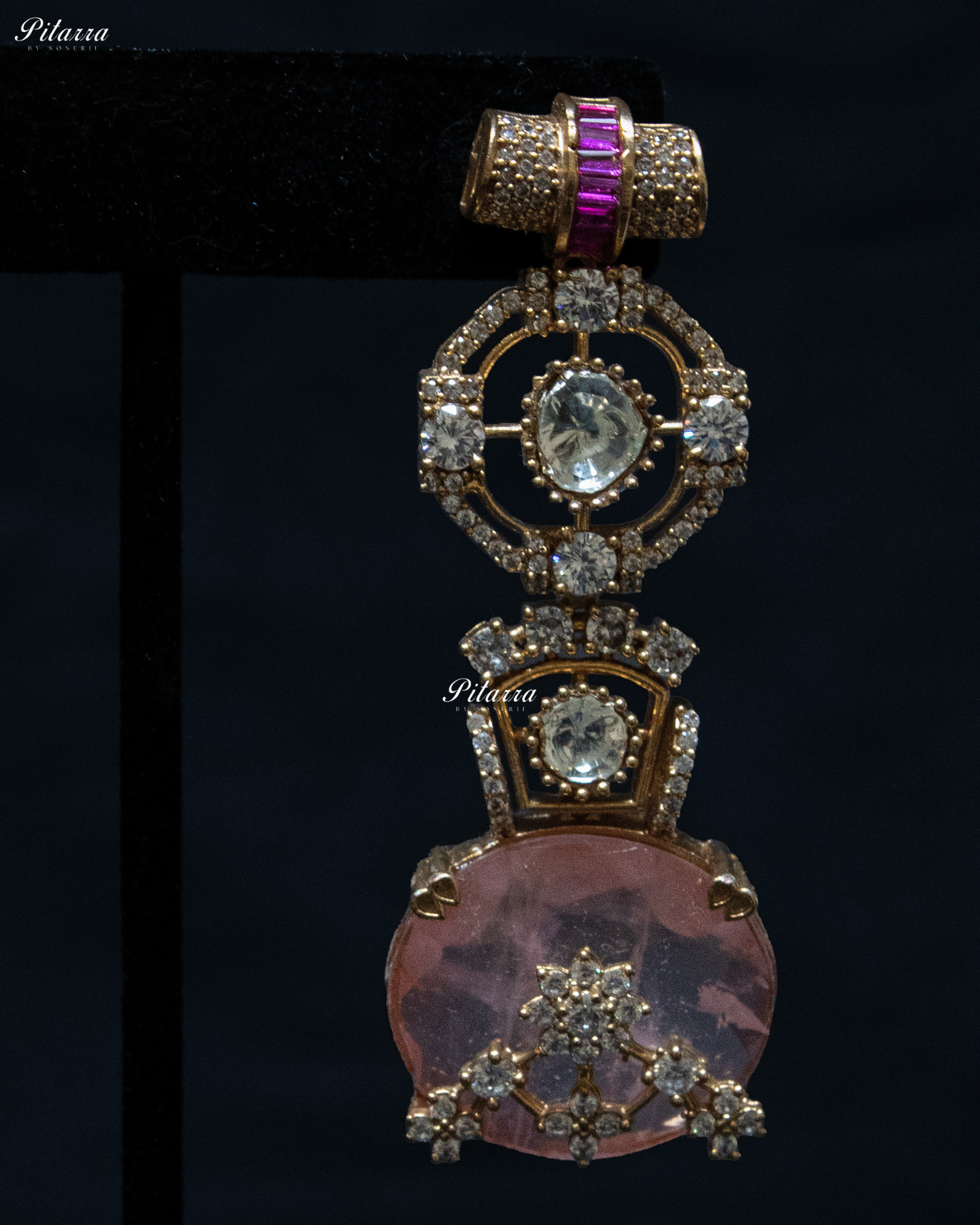 Multicolor Big Stone Victorian Polki Kundan Necklace Set