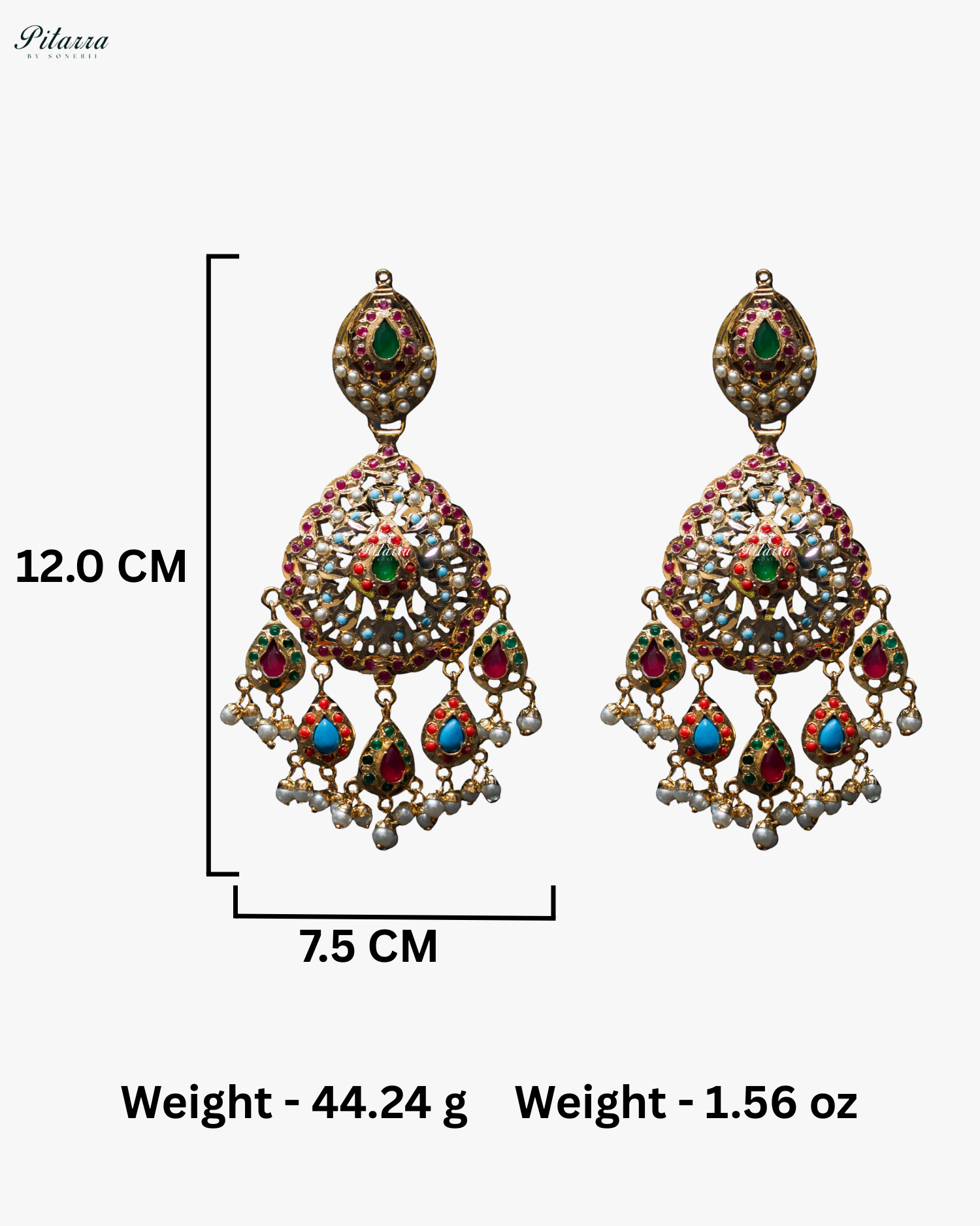 Multicolored Studed Stone Handcrafted Chandbali Earrings