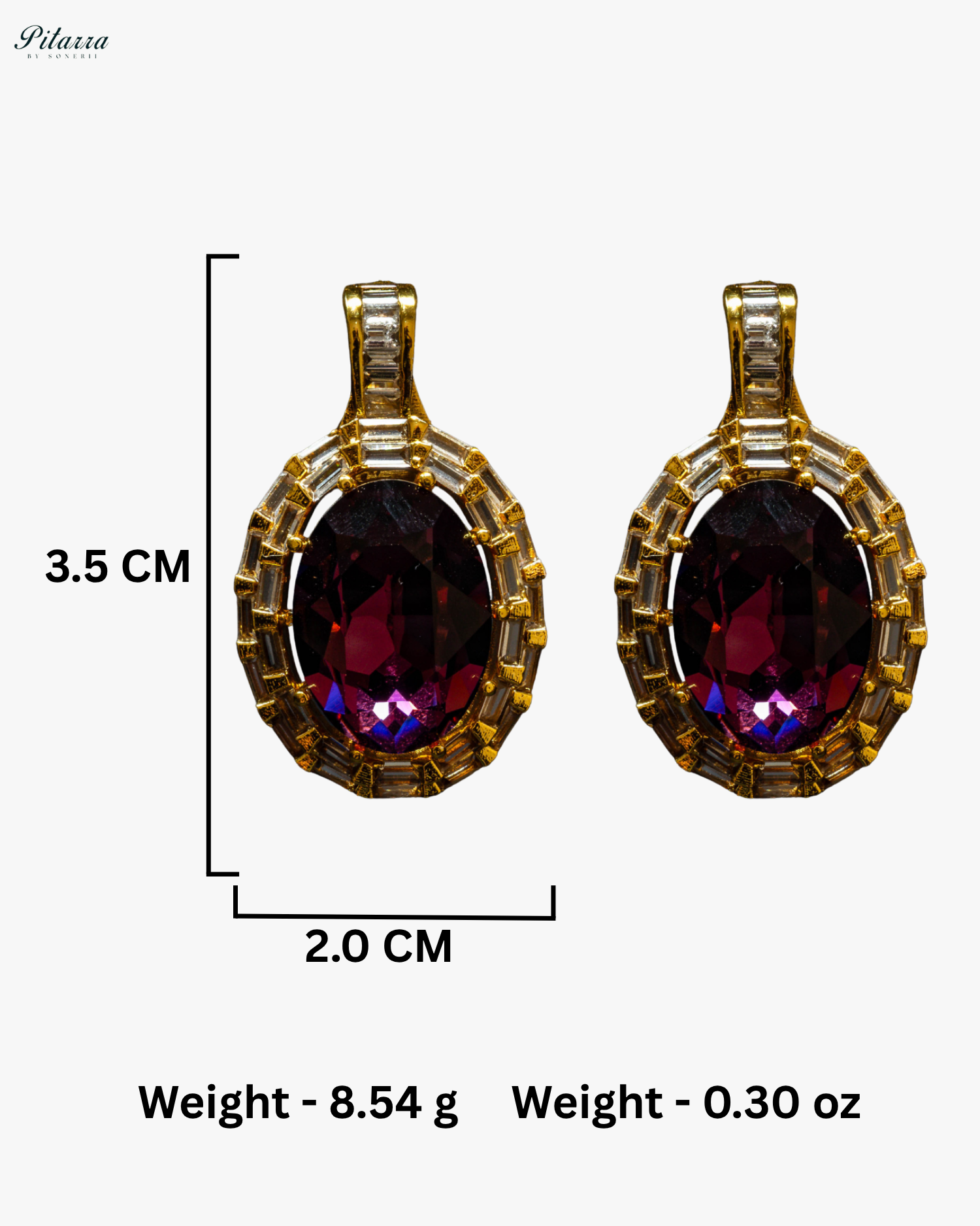 Purple Statement Pendant Golden Chain Choker