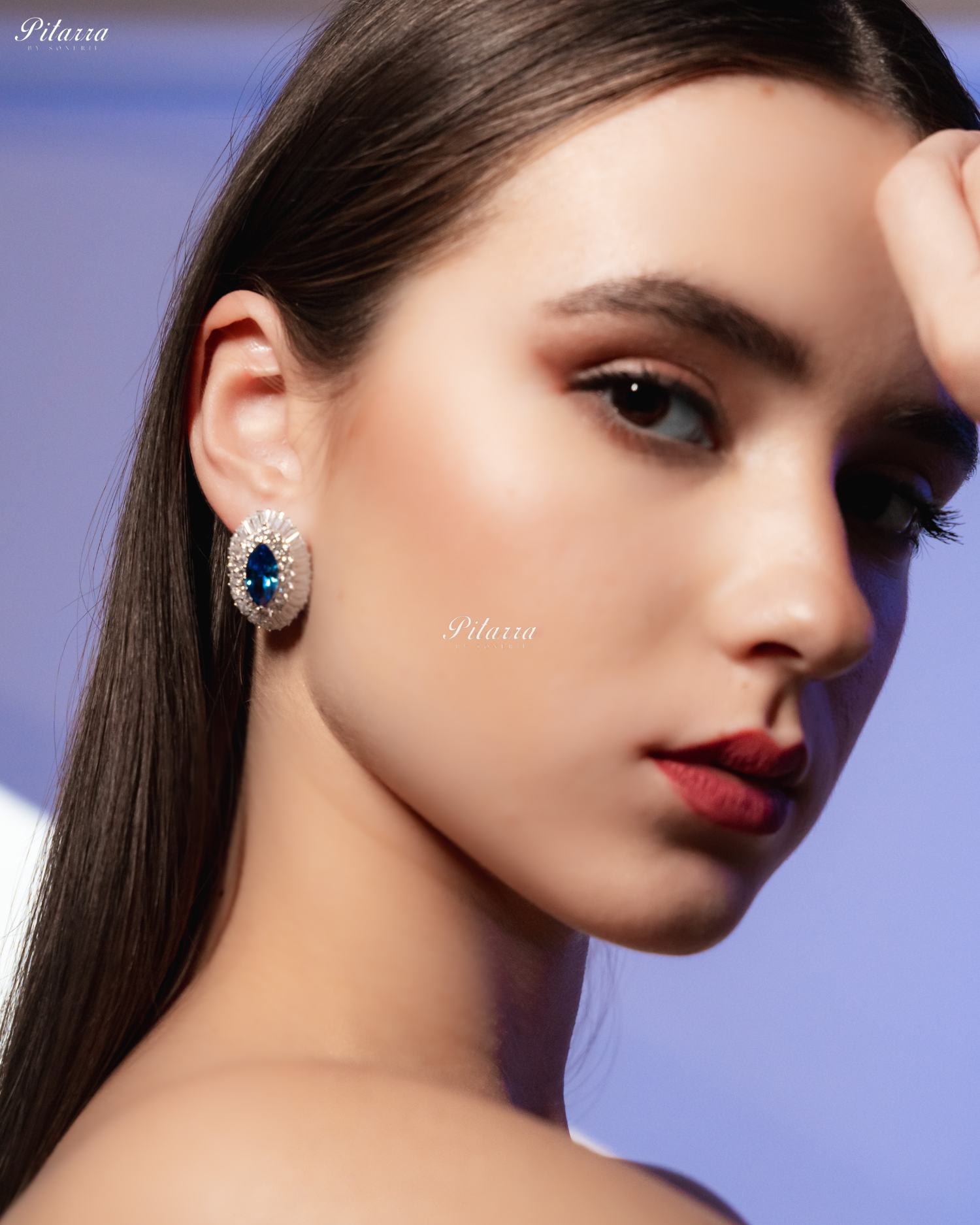 Pitarra Blue Doublet 92.5 Silver Stud Earrings