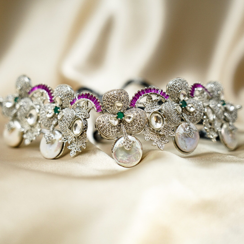 Elegant Kundan and Bright Stones Necklace