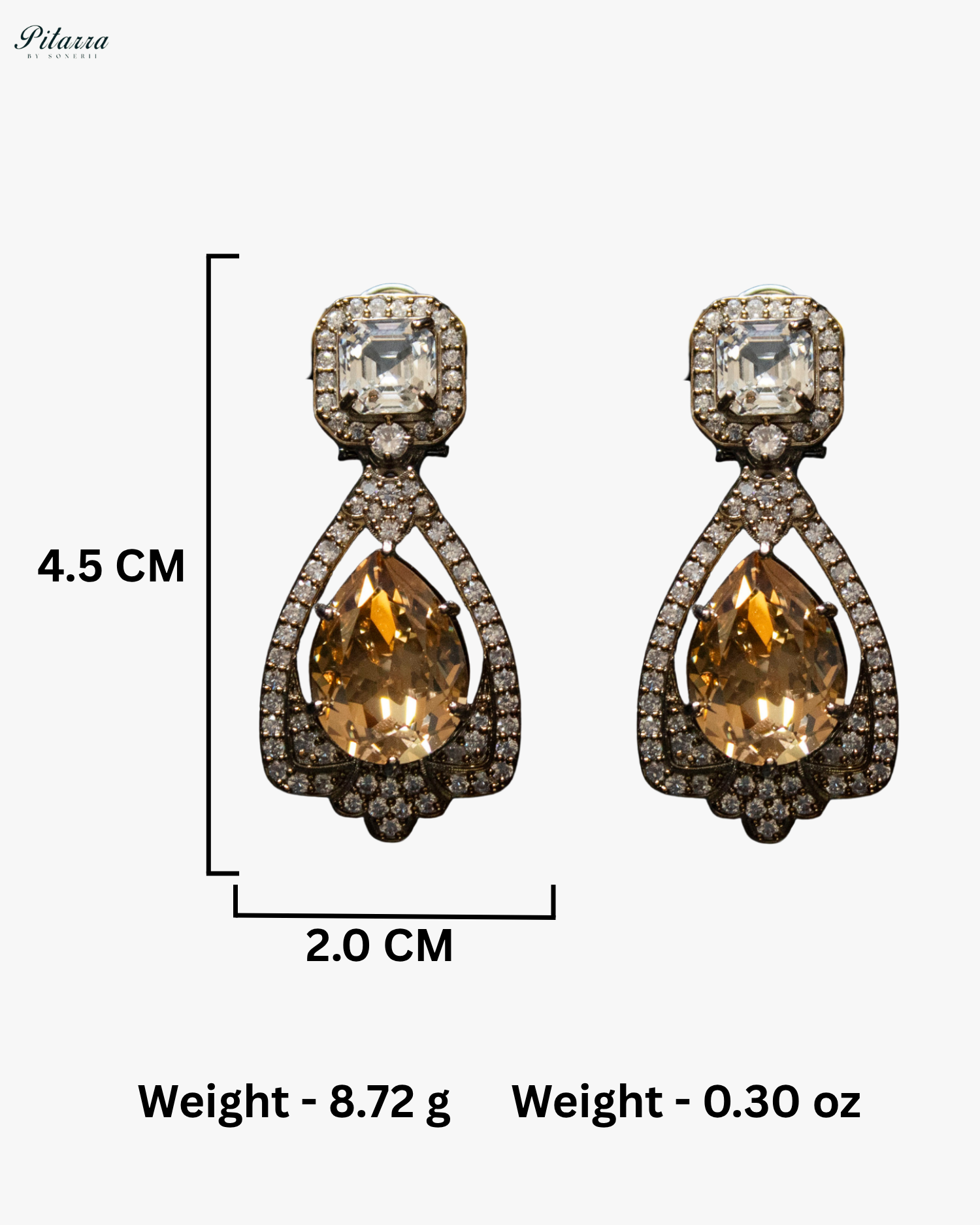 Golden Stone Layered Zircon Necklace Set