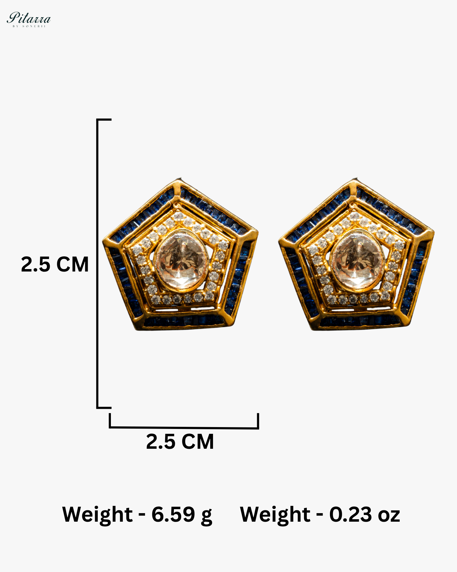Blue Layer Gold Polki Kundan Necklace Set