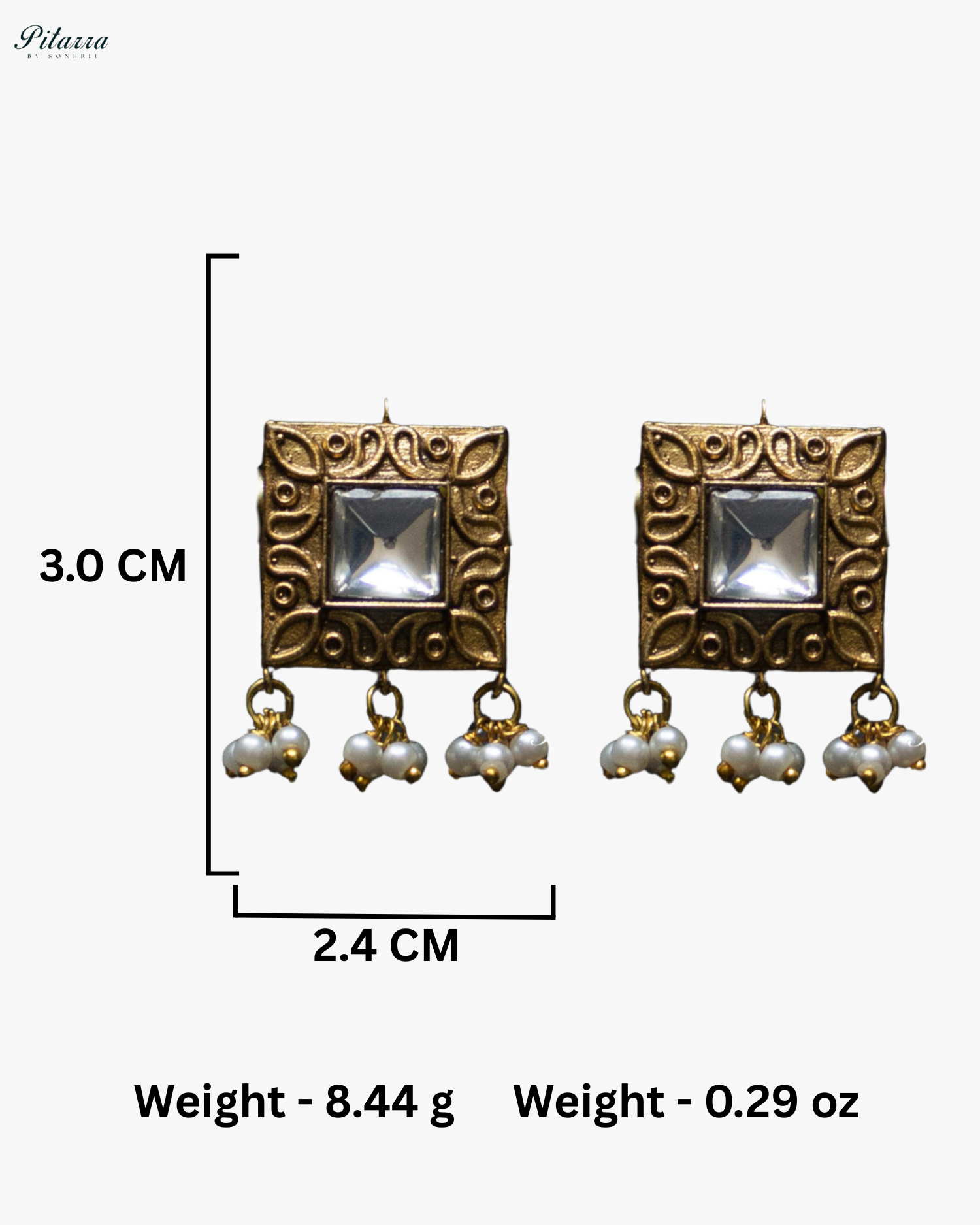 Square Multi Stone Golden Tone Kundan Choker Set