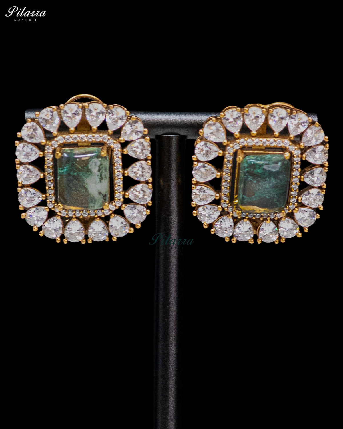 Smoky Green Stone Kundan Choker Set