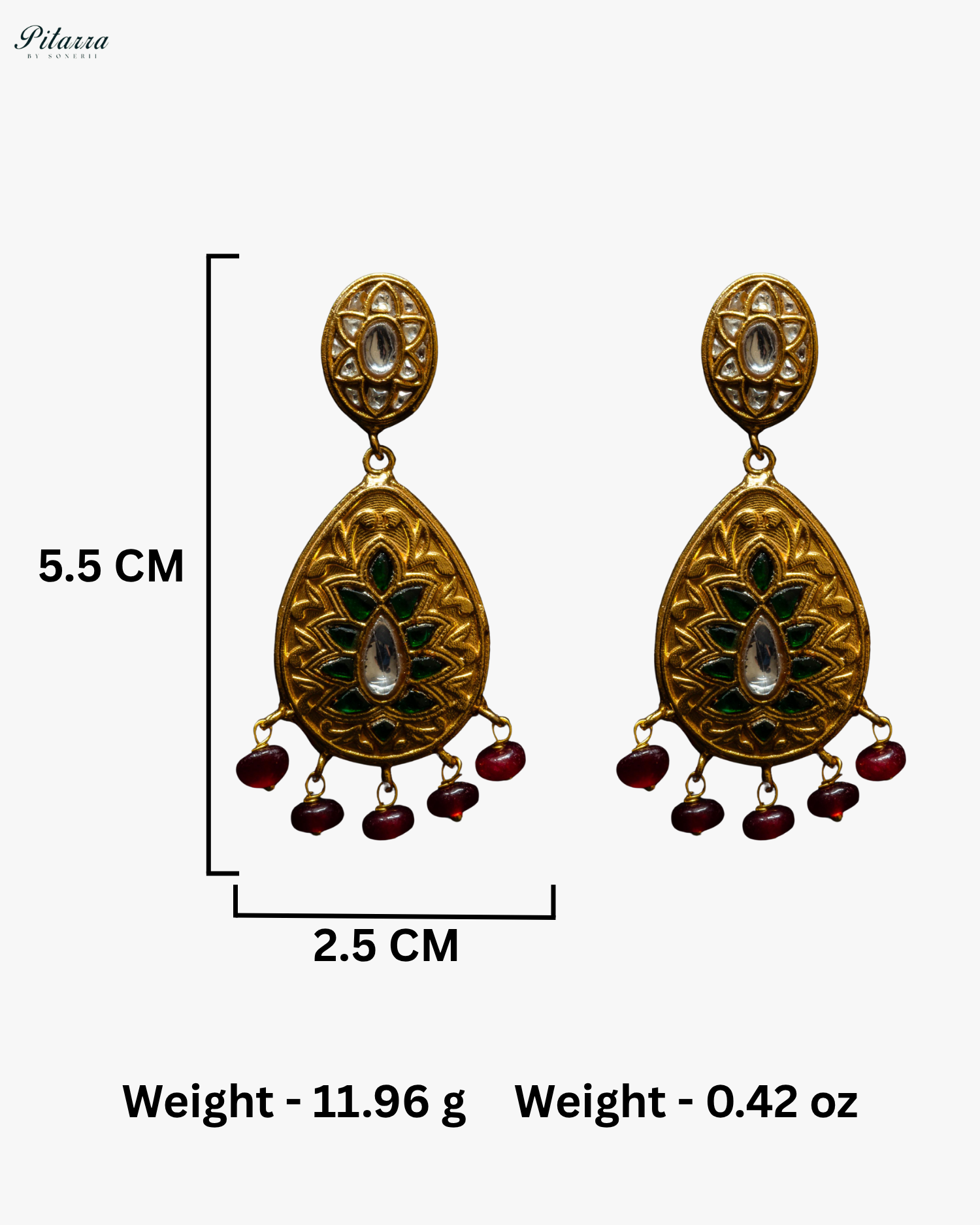 Ruby Red Pearls Kundan Choker Set