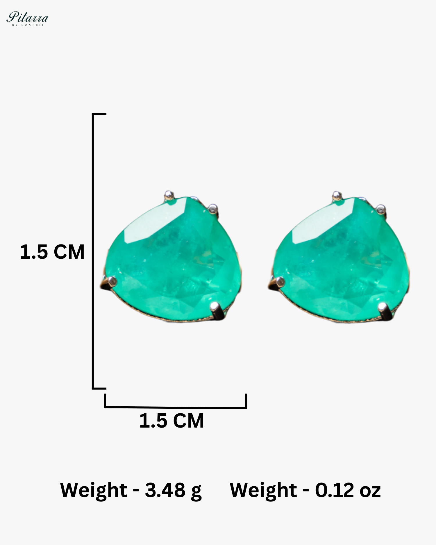 Mint Green Stone White Heartline Zircon Necklace Set