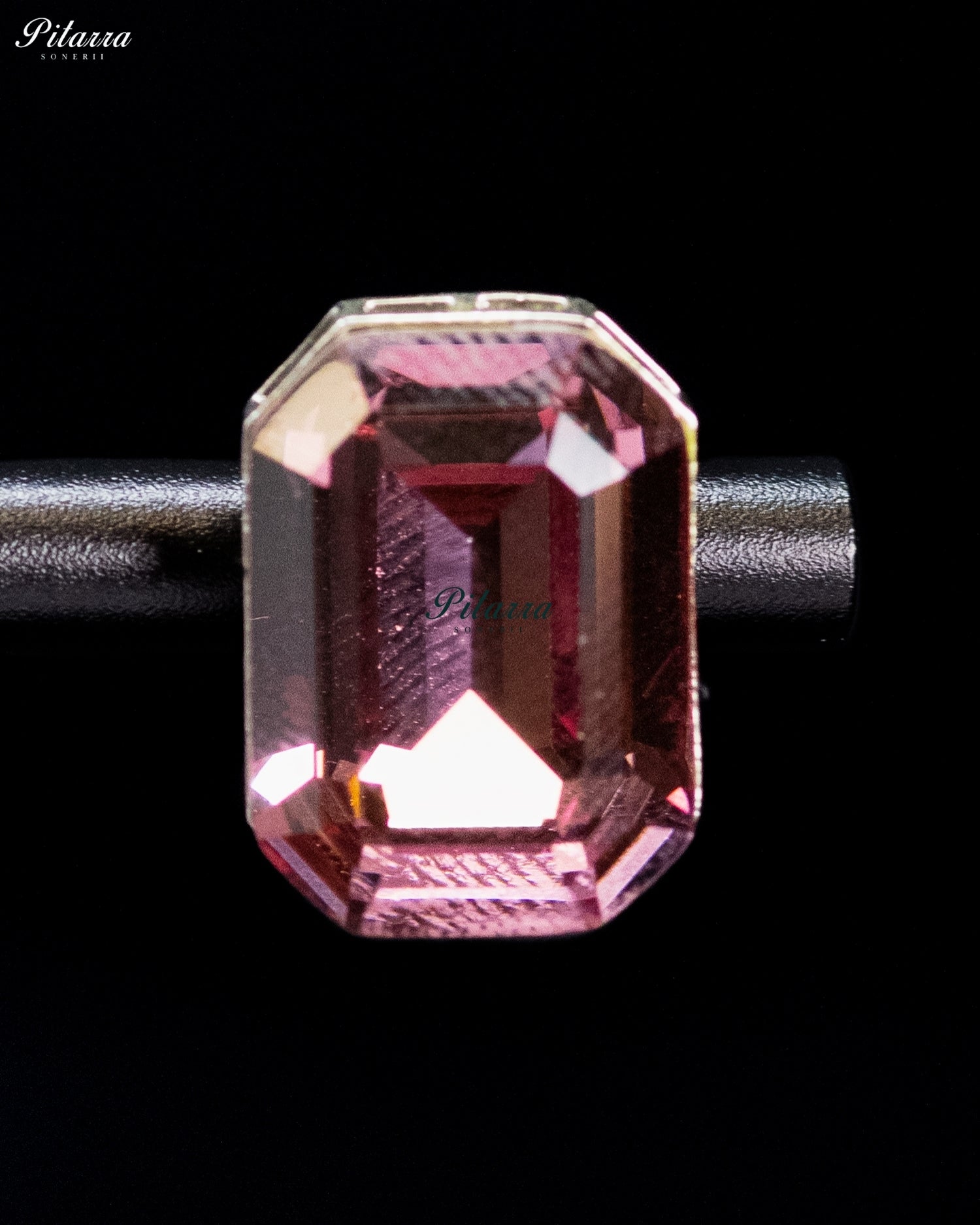 Pink Emerald-Cut Crystal Statement Earrings