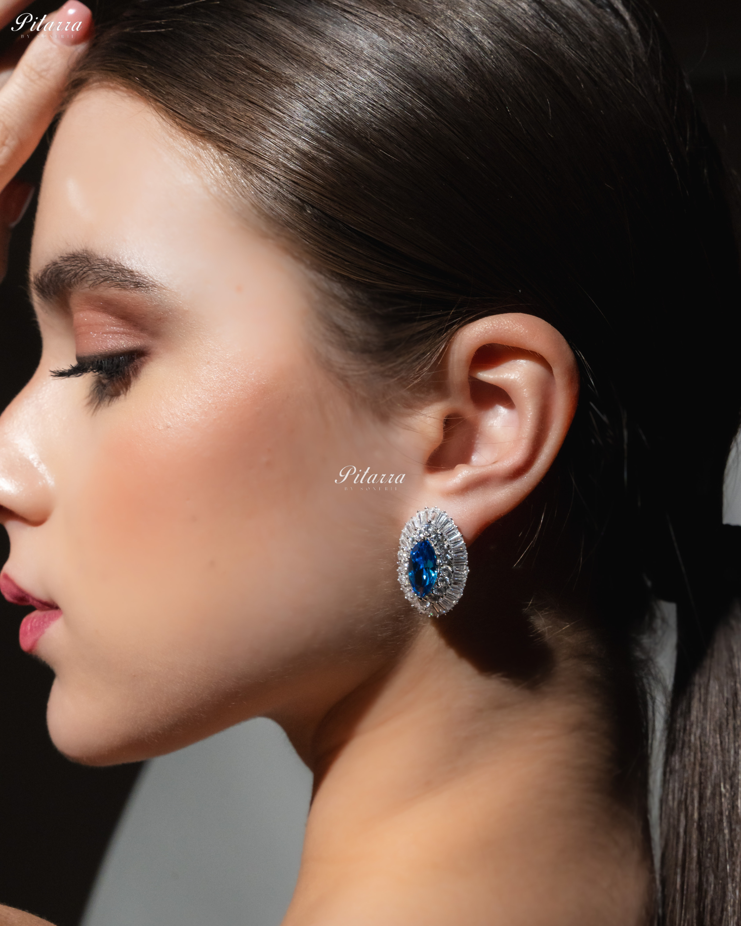 Pitarra Blue Doublet 92.5 Silver Stud Earrings