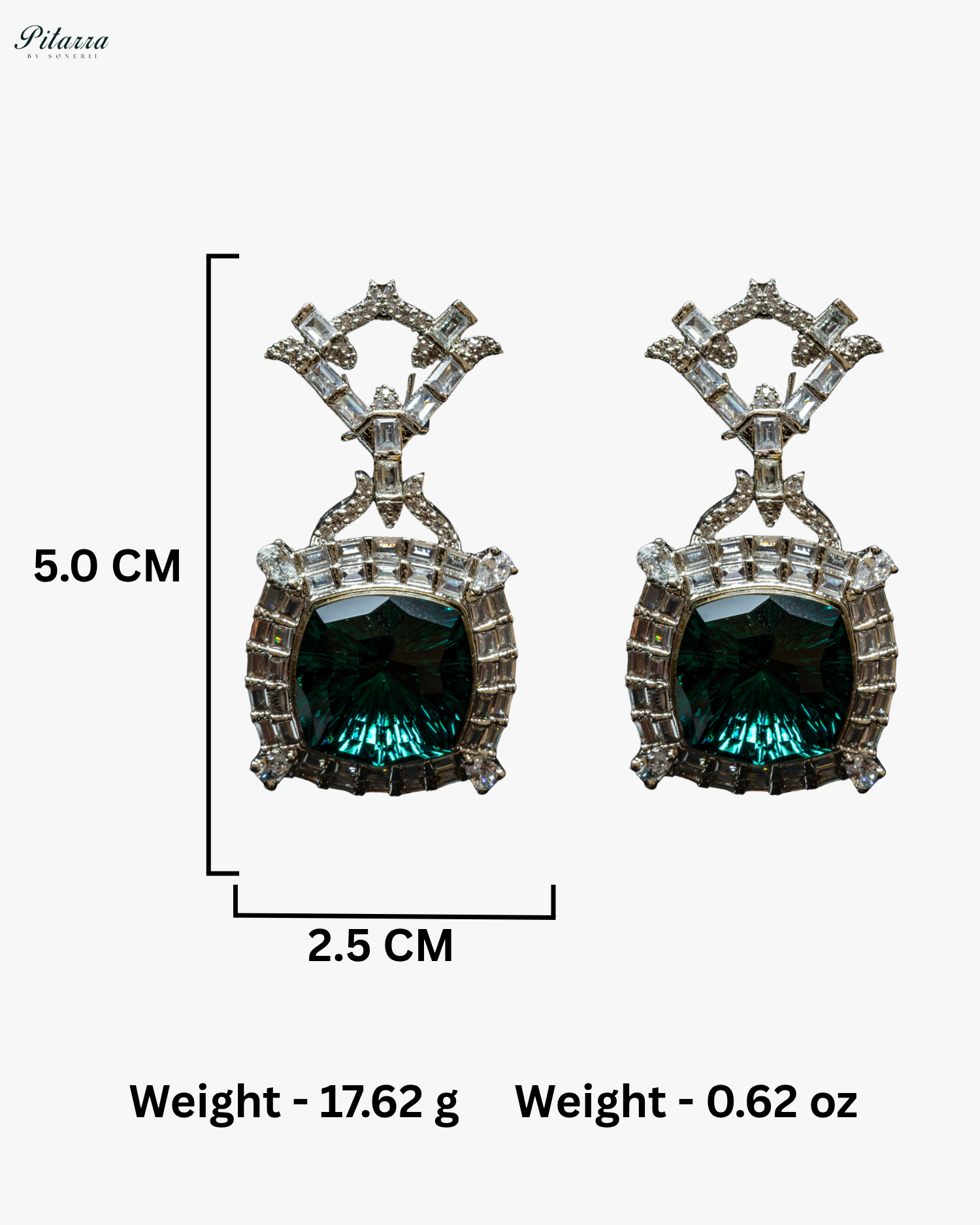 Multicolor Finish Green Stone Zircon Long Necklace Set
