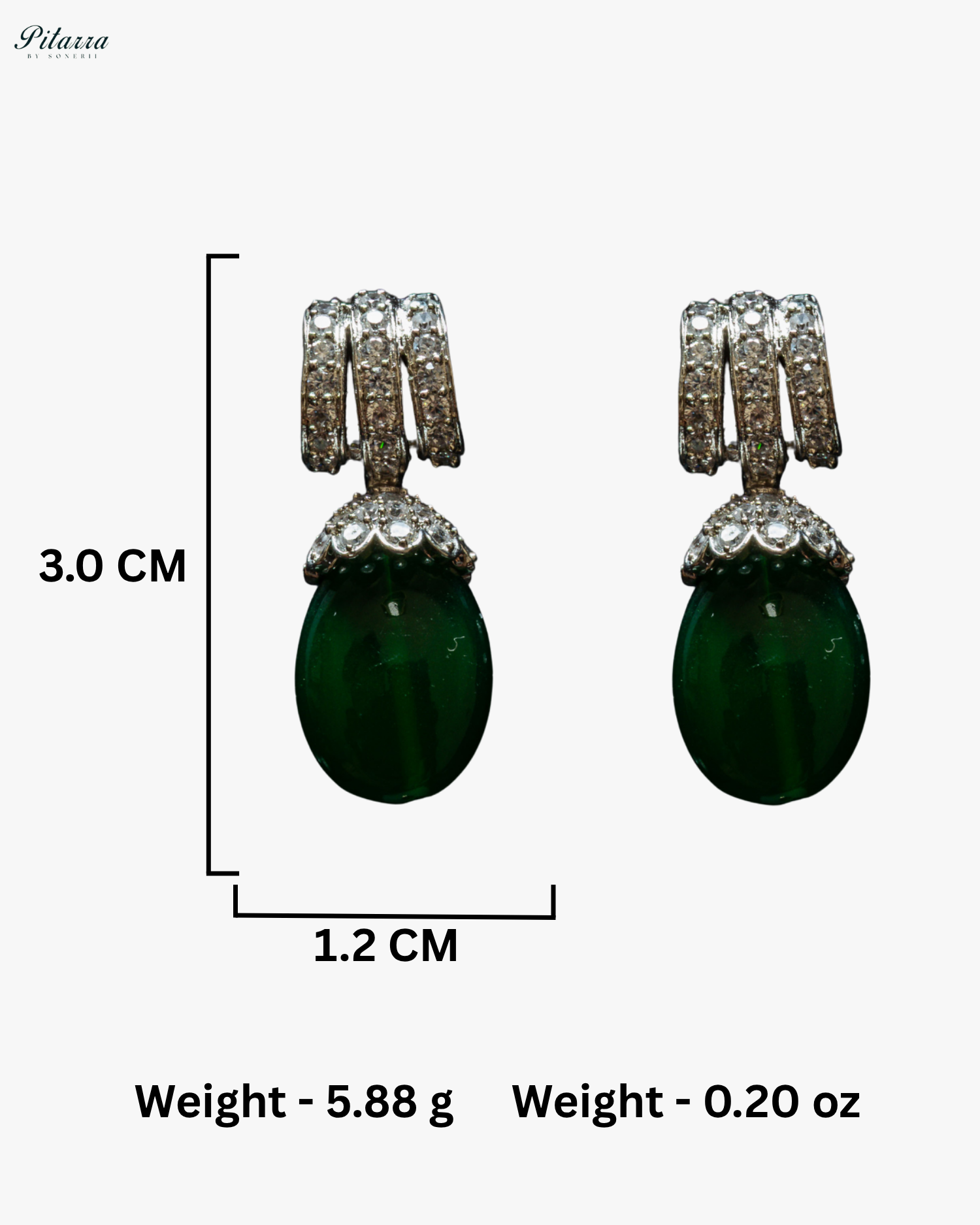 Emerald Green Drop Pearl Necklace Set