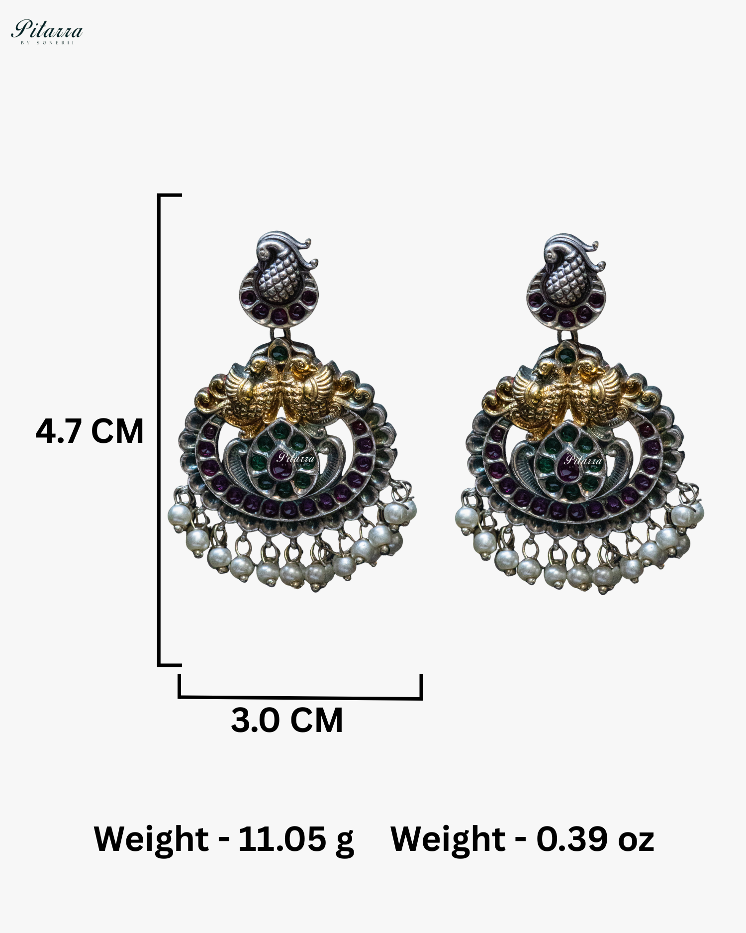 Peacock Carved Pink Stone Pink Layer Stone Silver Look Alike Pendant Set