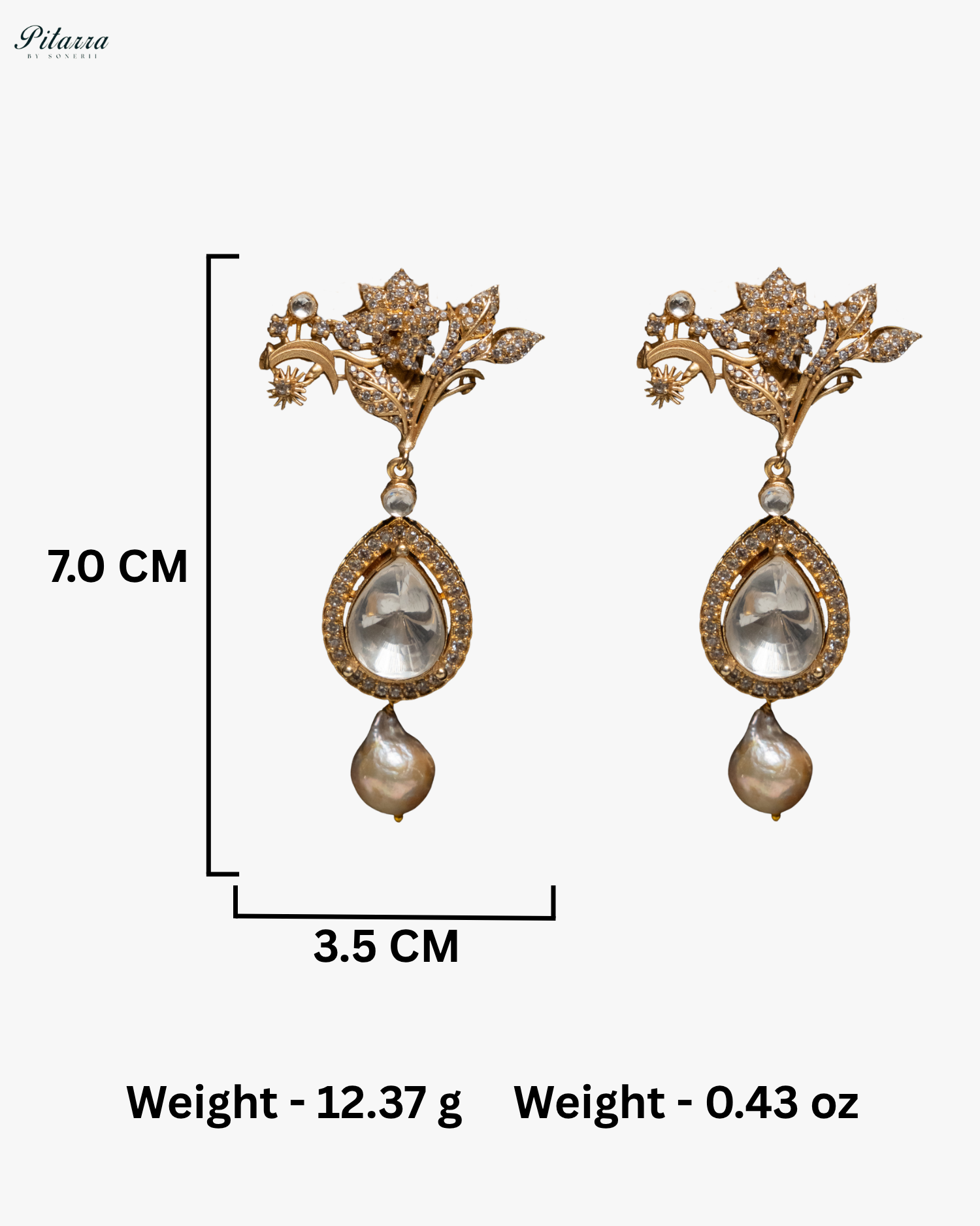 Antique Finish Brown Crystal Stone Kundan Set