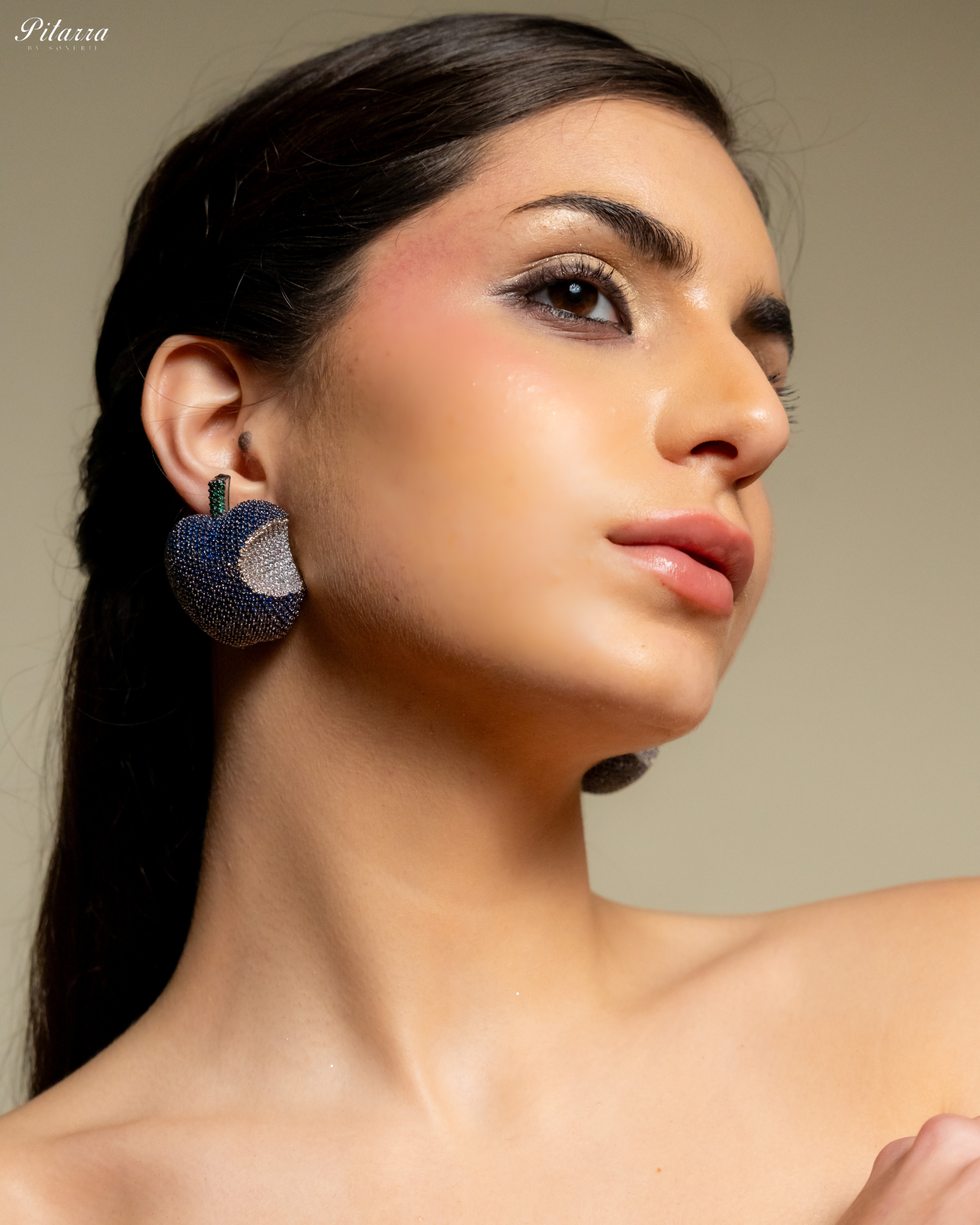 Blue Victorian Polish Earrings_Right Angle