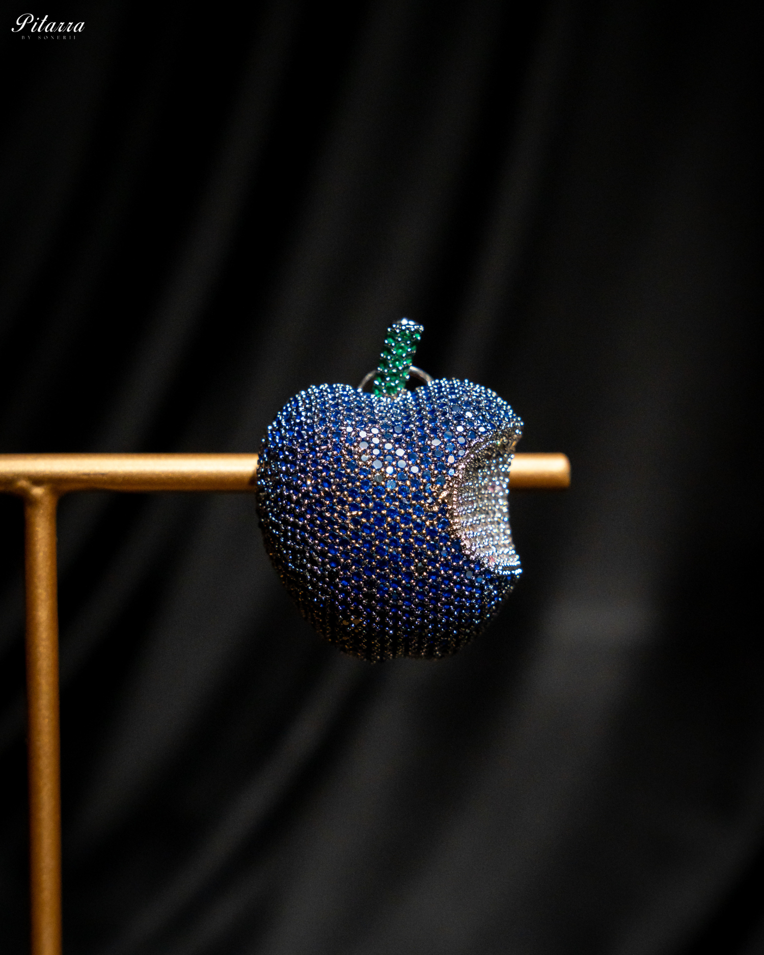 Blue Victorian Polish Earrings_Zoom Angle