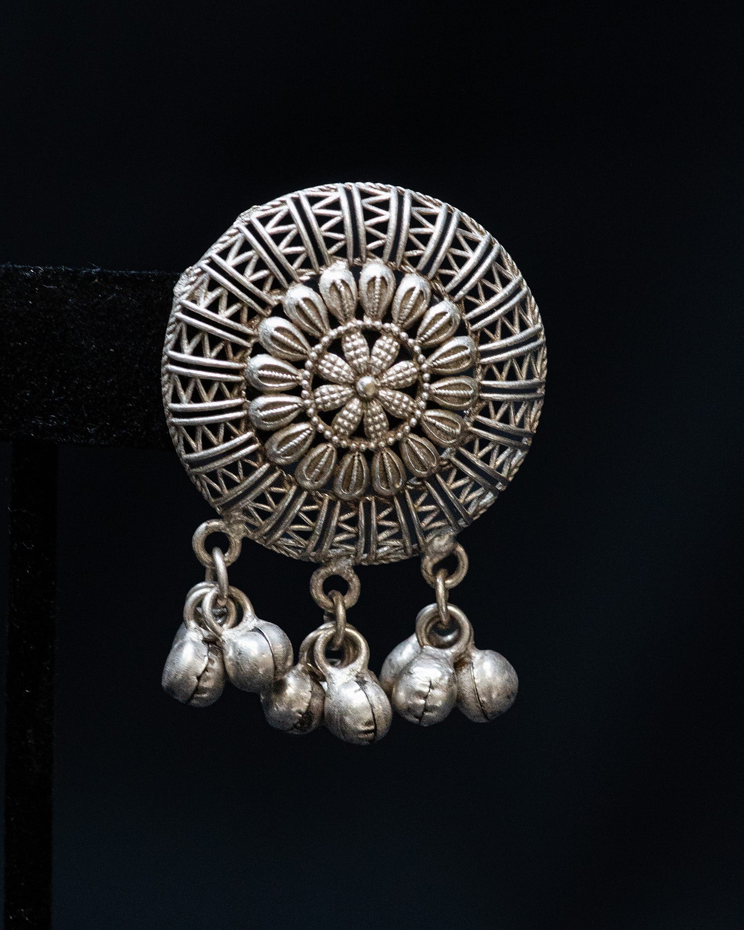 Turquoise Flora Dual Peacock Antique Silver Look Alike Necklace Set