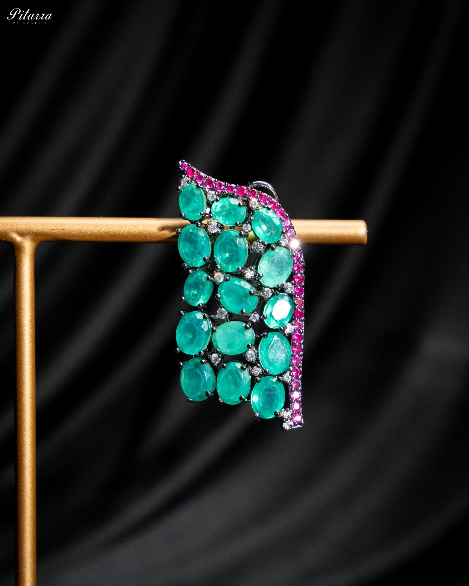 Mint Green Crystal CZ Stud Earrings_Zoom Earrings