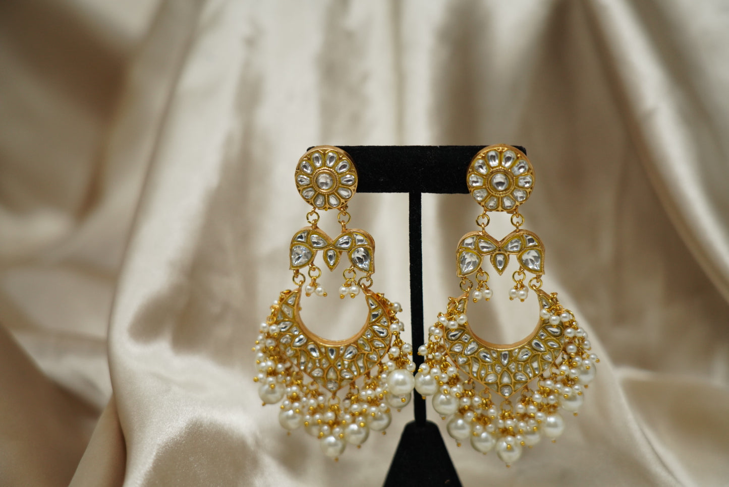 Designer Gold Plated Chandbali Earrings