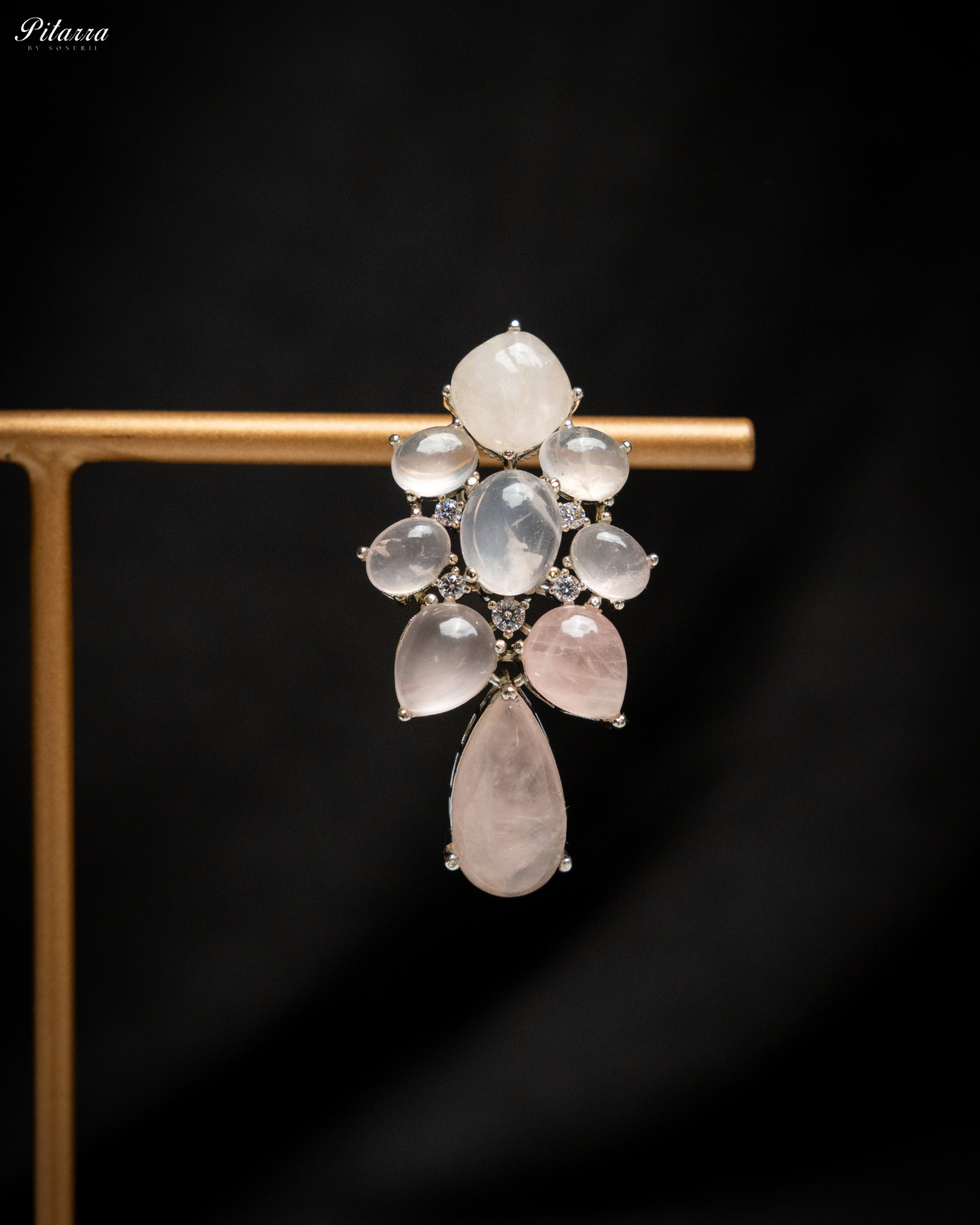 Peach Doublet Drop Earrings_Zoom Earrings