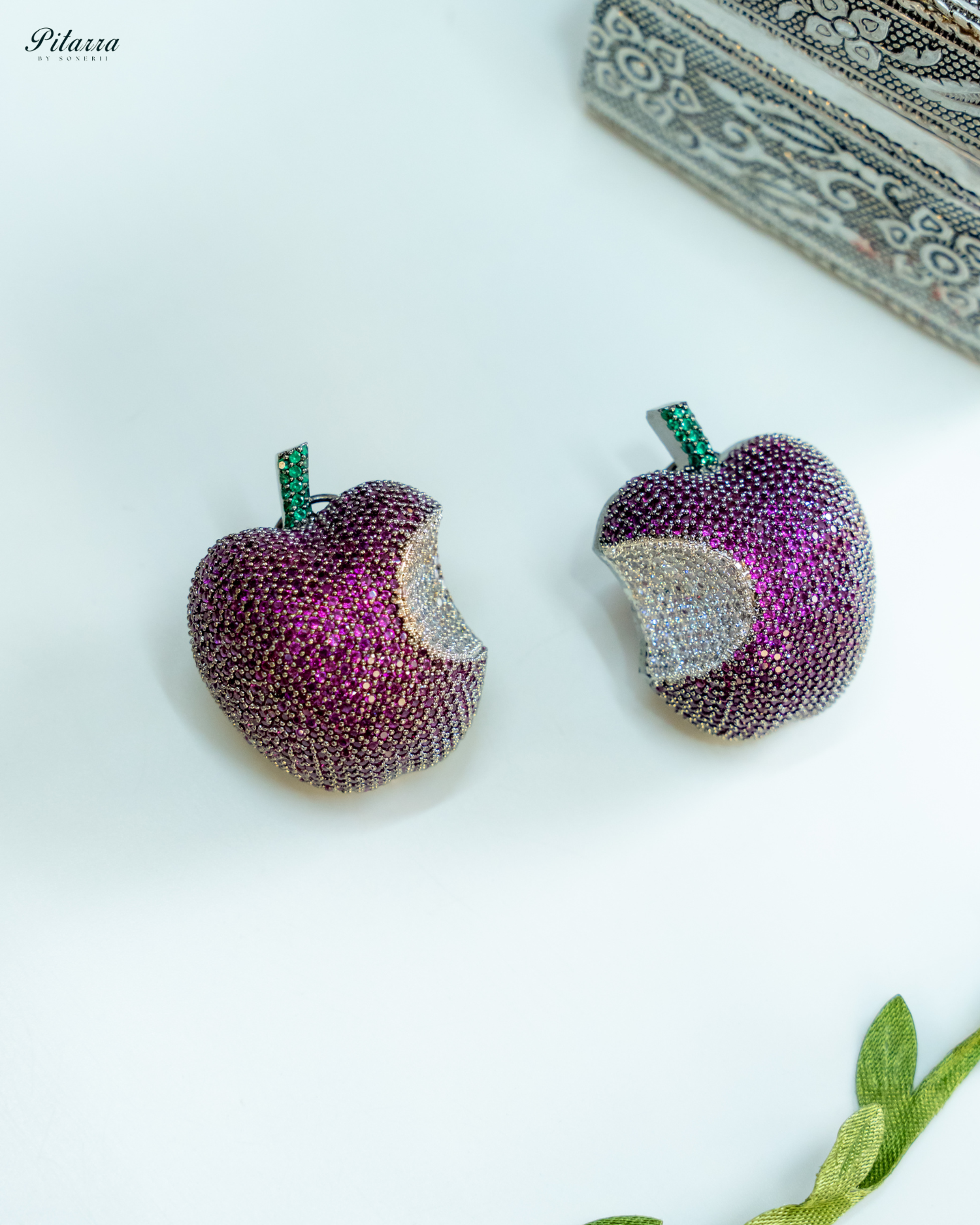 Pink Victorian Polish Earrings_White Background