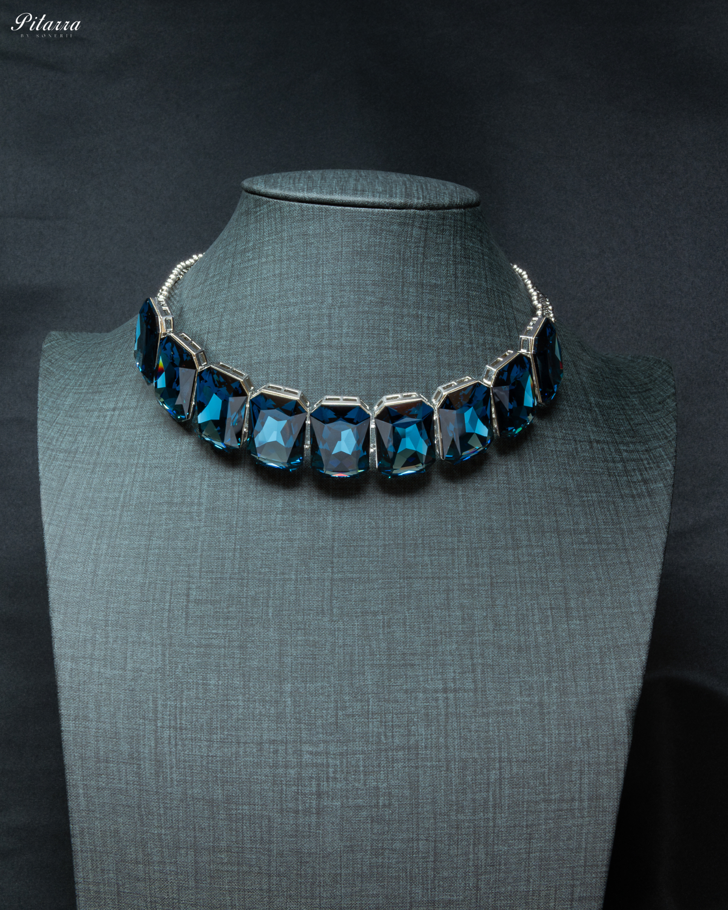 Royal_Blue_Zirconia_Crystal_Necklace_Set_Front Image