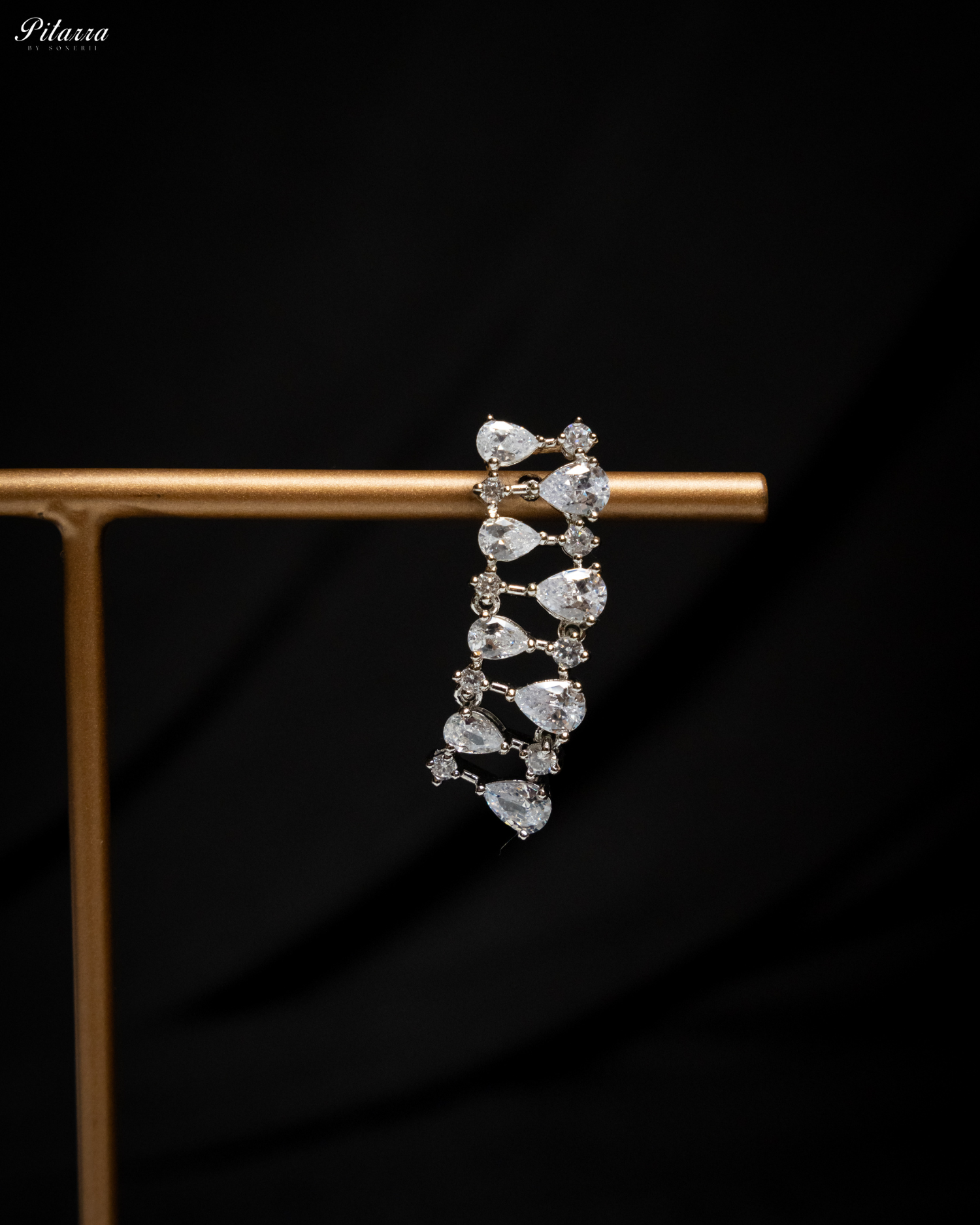  Silver Drop CZ Necklace Set_Zoom Earrings