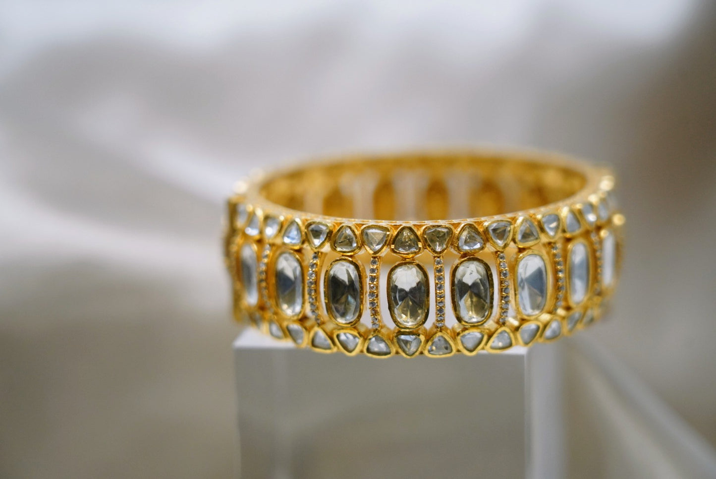 Designer Gold Plated Royal Openable Bracelet
