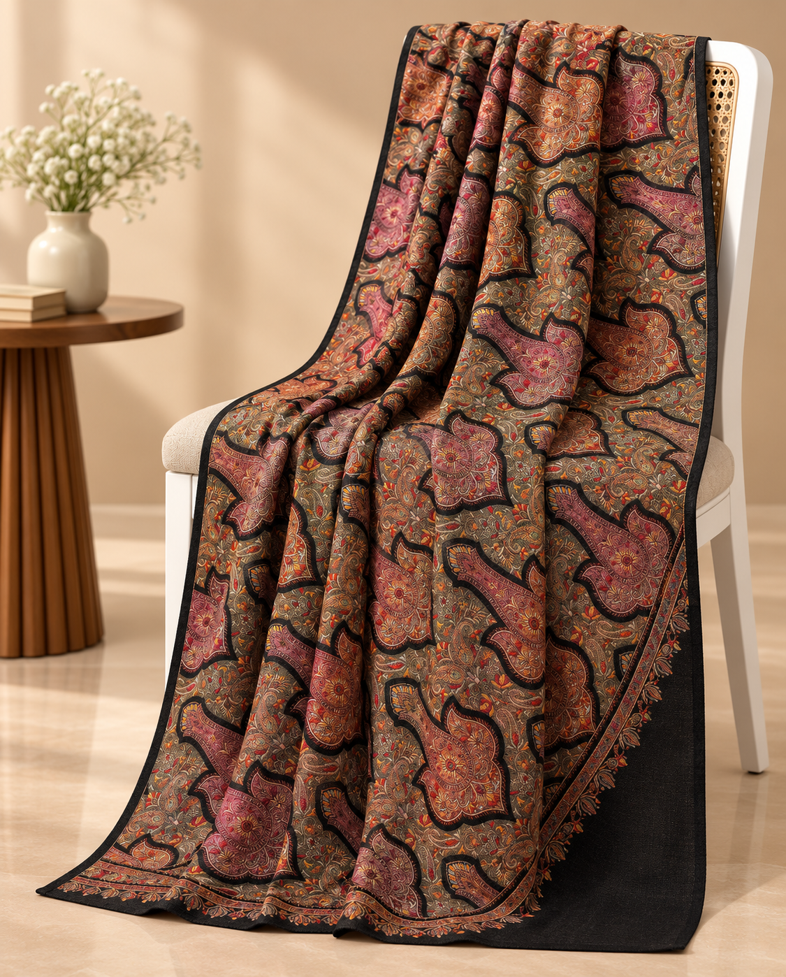 Royal Heritage Kashmiri Kalamkari Shawl