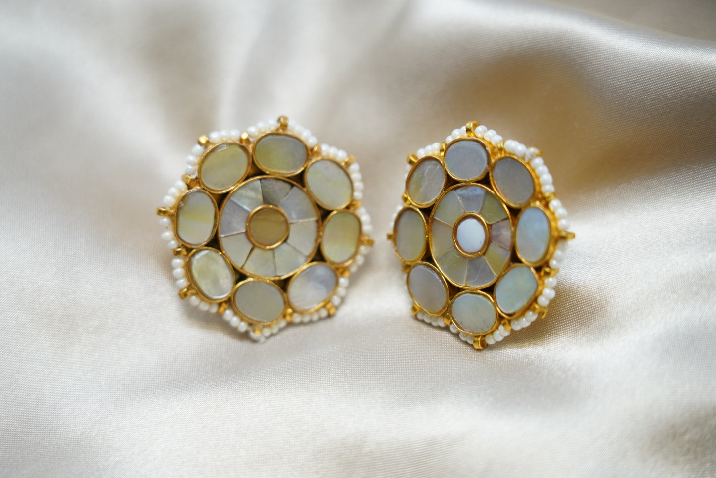 Gold Plated Pearls Earrings