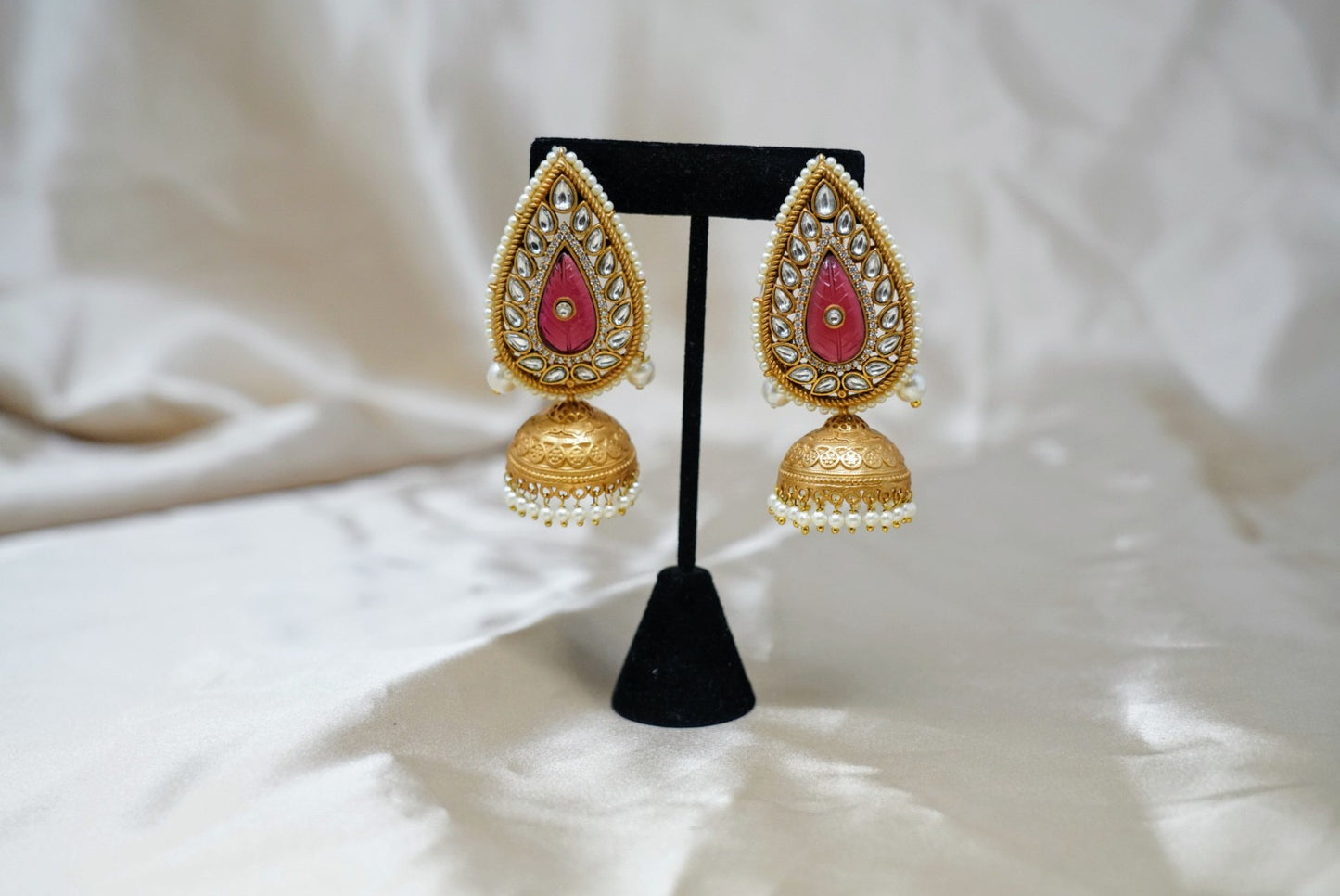 Traditional Ethnic Gold Plated jhumka Earrings