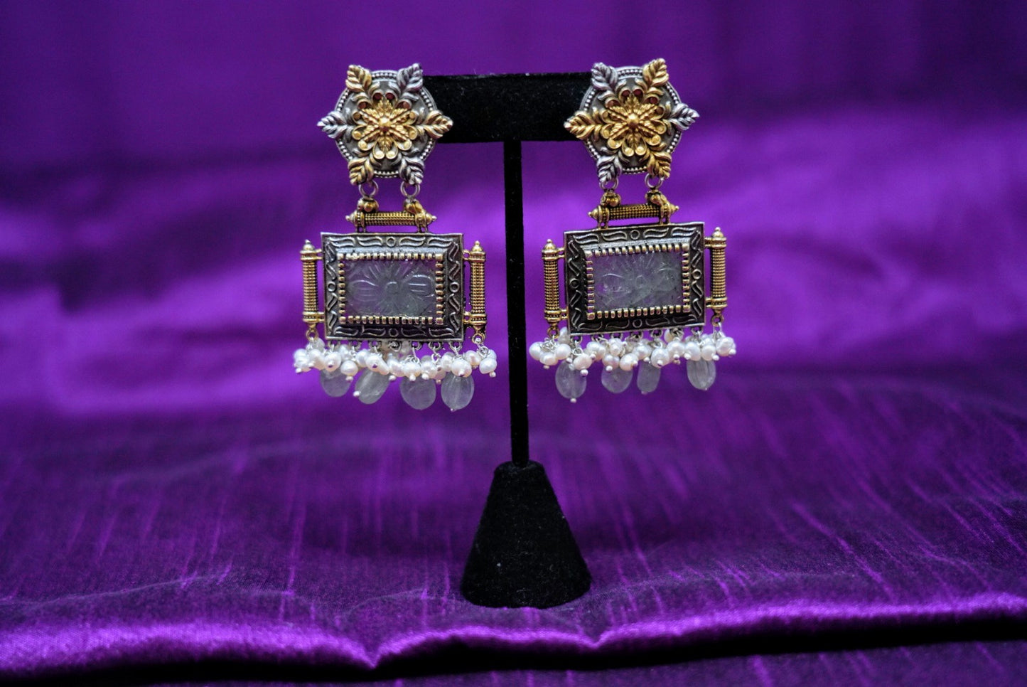 Bindhani Square Oxidised Earrings