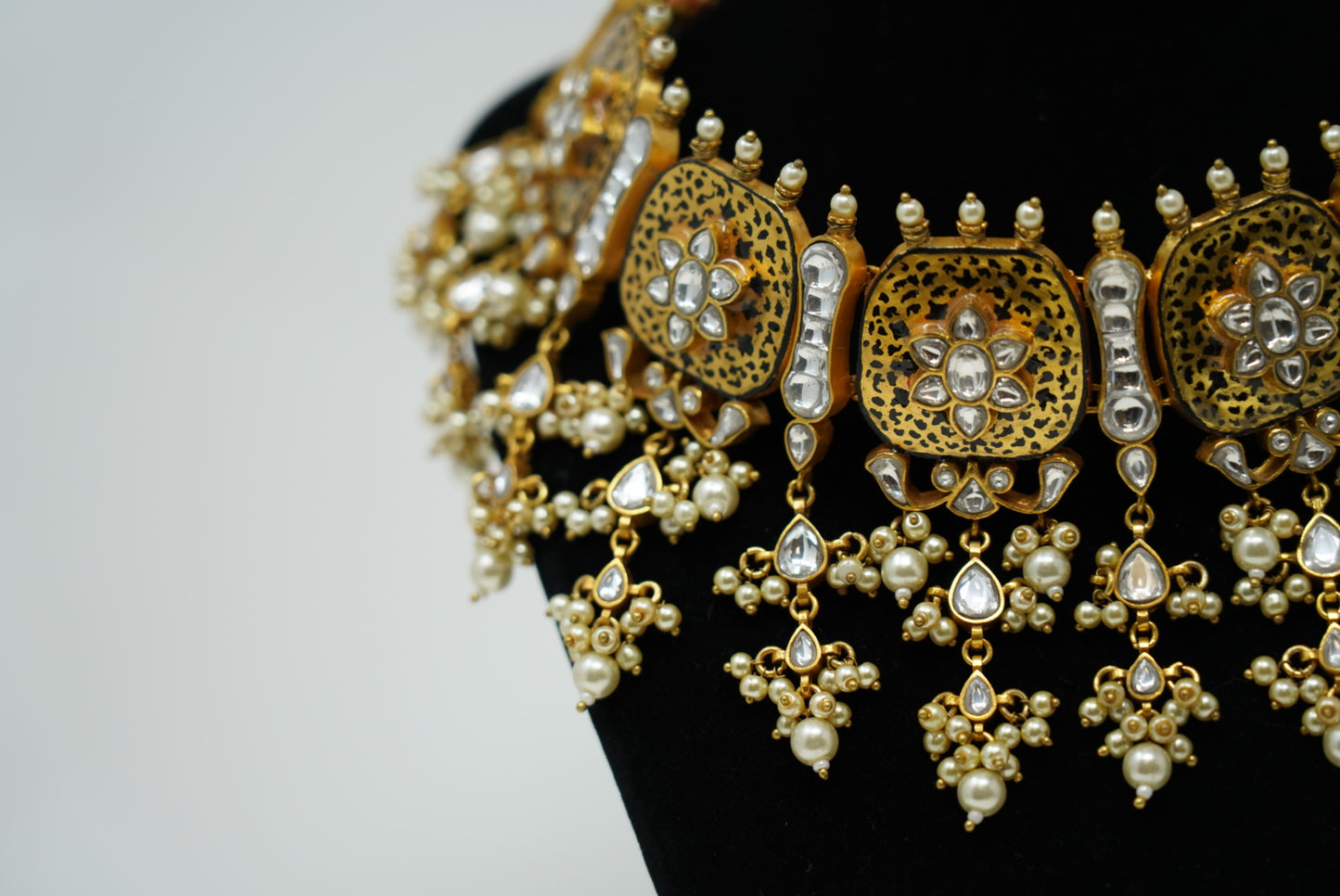 Stone Studd Gold Platted Rajasthani Necklace